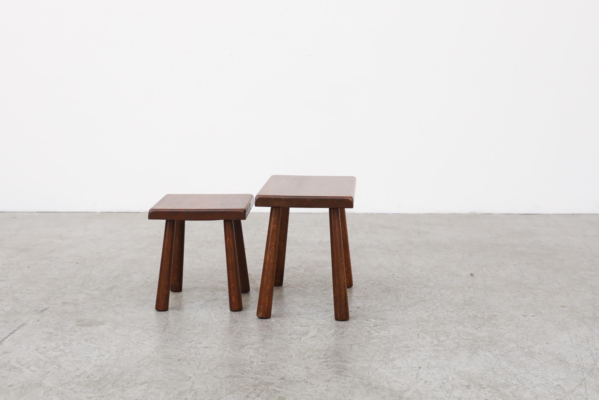 Mid-20th Century Set of Two Pierre Chapo Inspired Nesting Tables