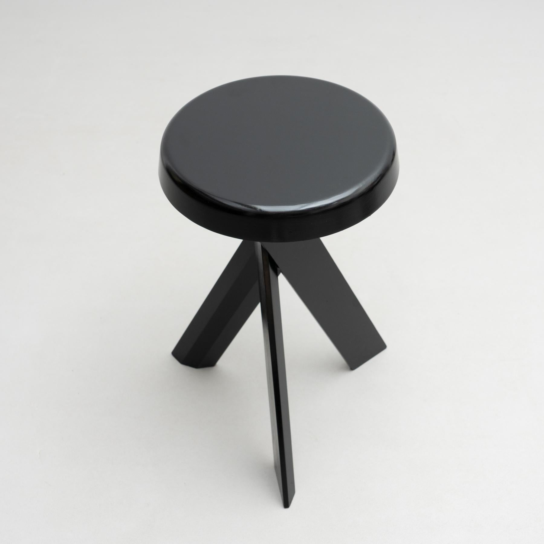 Set of Two Pierre Chapo Special Black Edition S31A & S31B Stools 1
