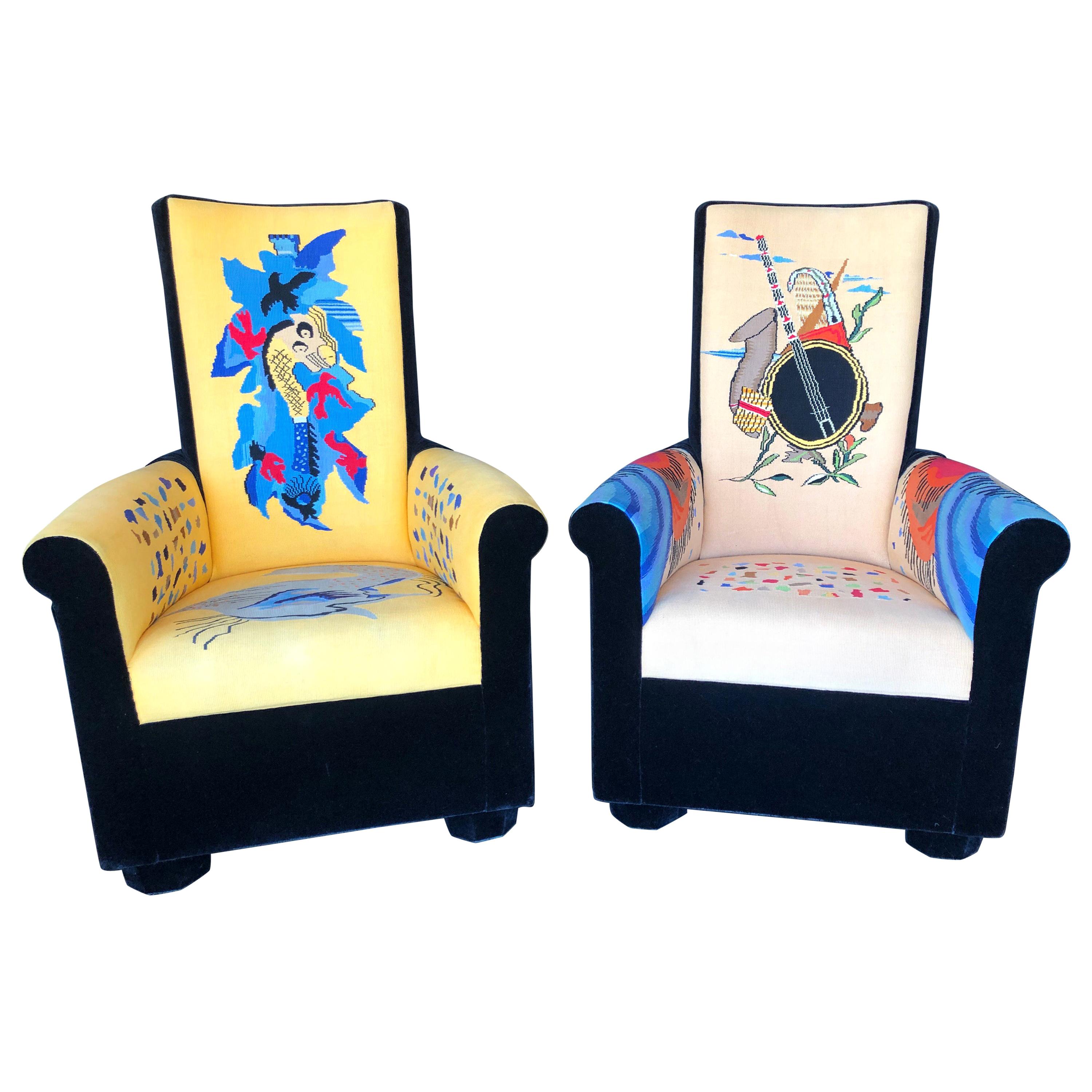 Set of Two Pierre Chareau Armchairs
