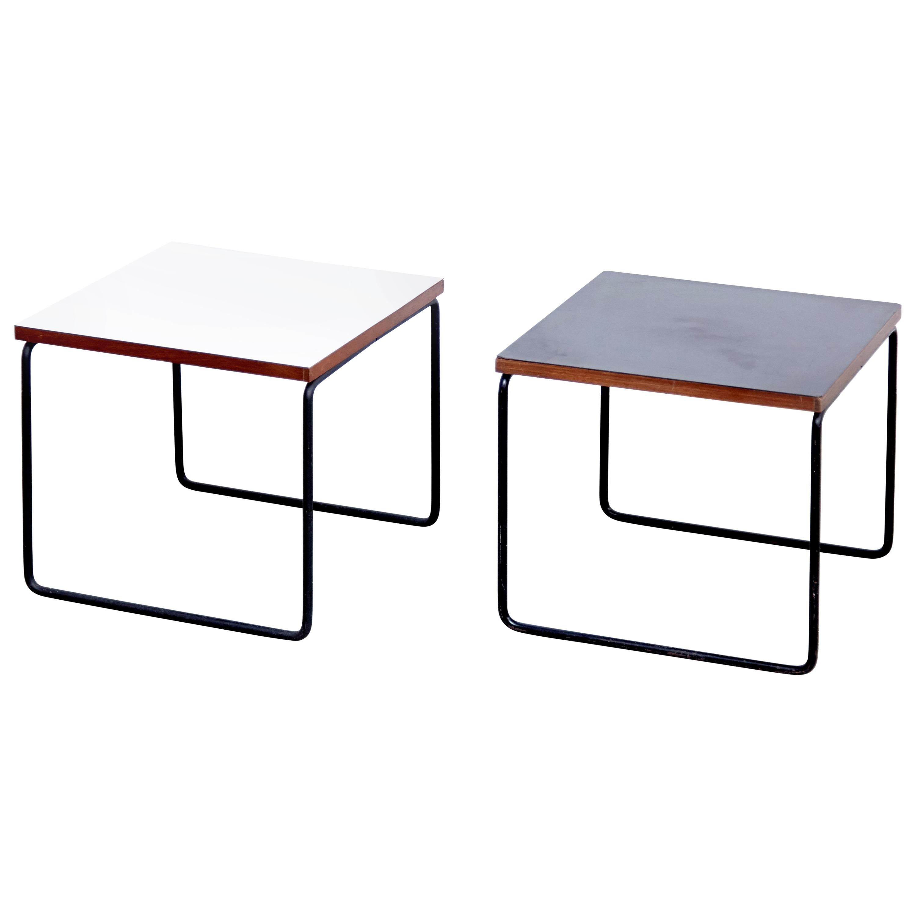 Set of Two Pierre Guariche Side Table for Steiner, circa 1950