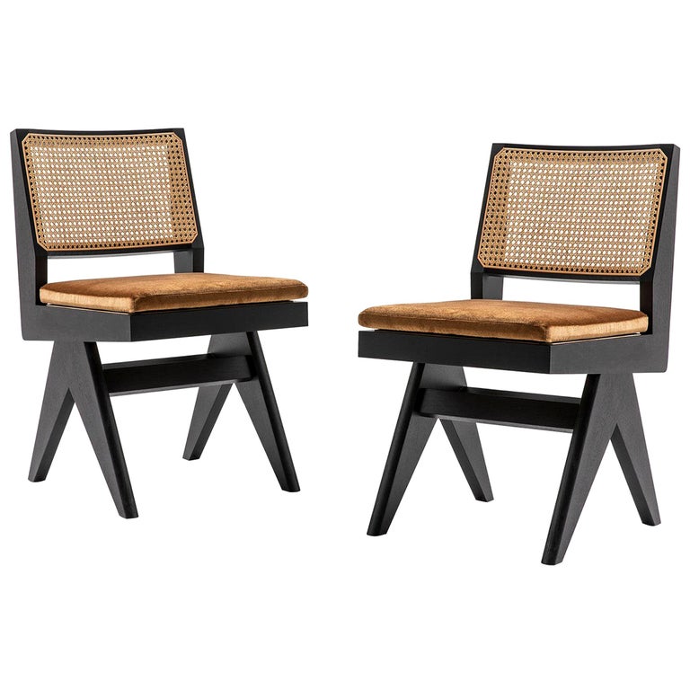 Set of Two Pierre Jeanneret 055 Capitol Complex Chairs For Sale