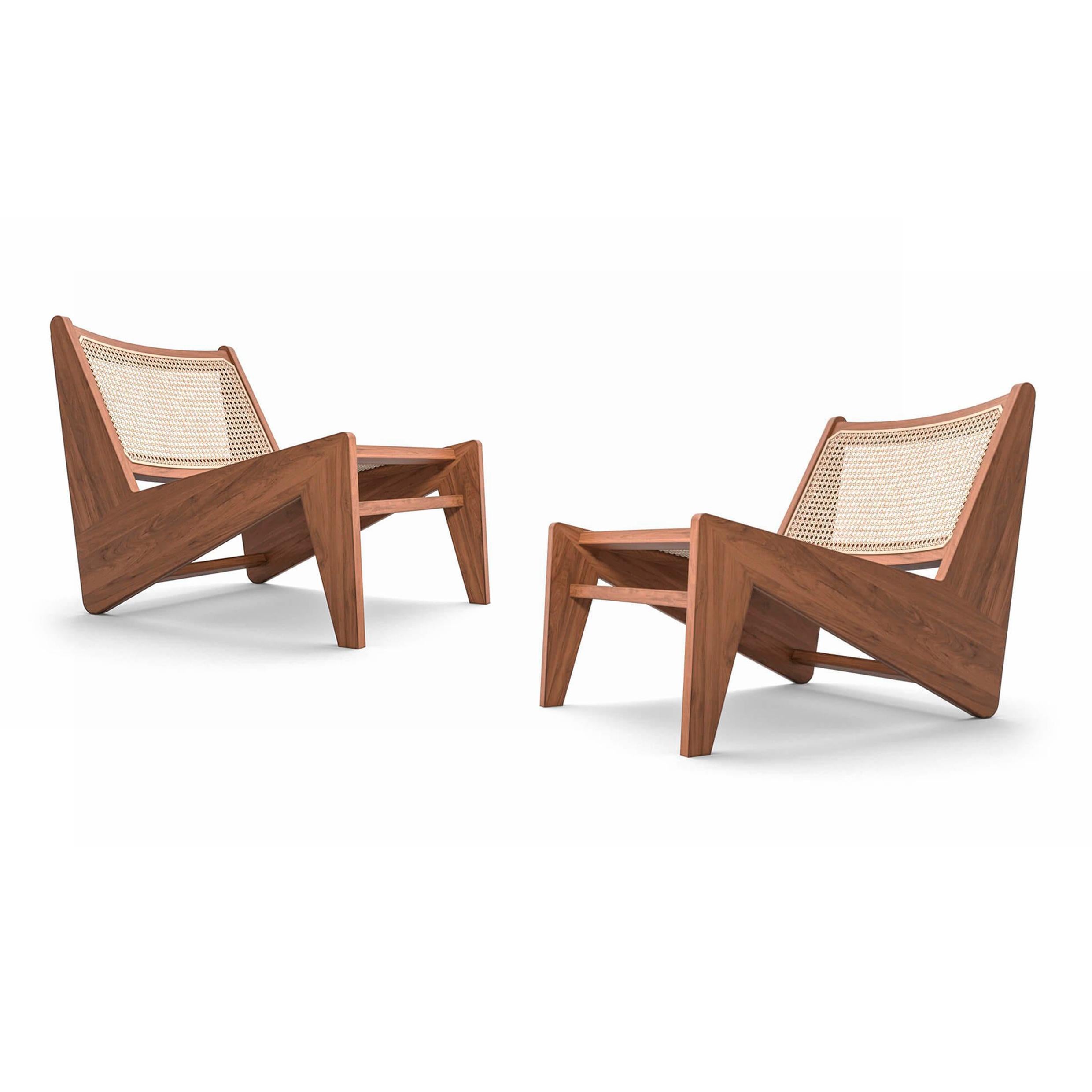 Sessel, entworfen von Pierre Jeanneret um 1955, neu aufgelegt im Jahr 2020.
Hergestellt von Cassina in Italien.

Cassina setzt seine Studie über die Möbel der Stadt Chandigarh fort und fügt der Collection'S Hommage à Pierre Jeanneret den
