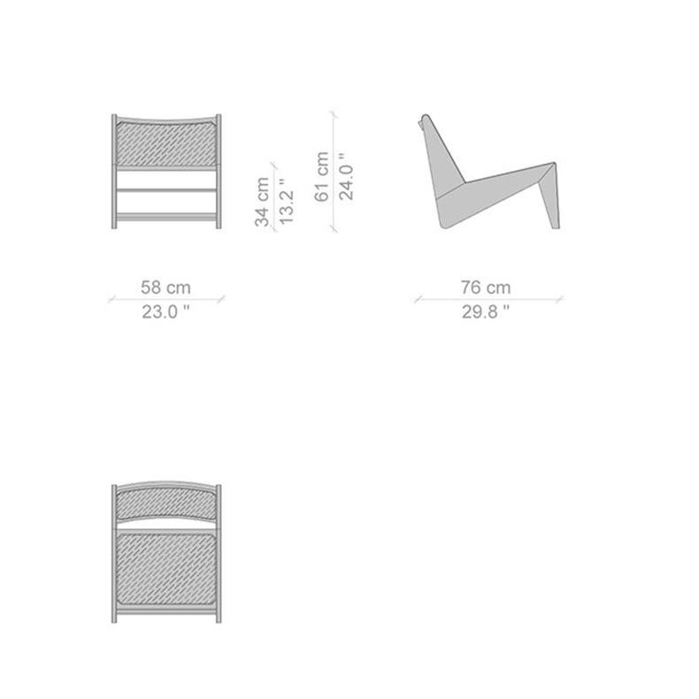 Set aus zwei Pierre Jeanneret Kangaroo niedrigen Sesseln von Cassina (Gehstock) im Angebot