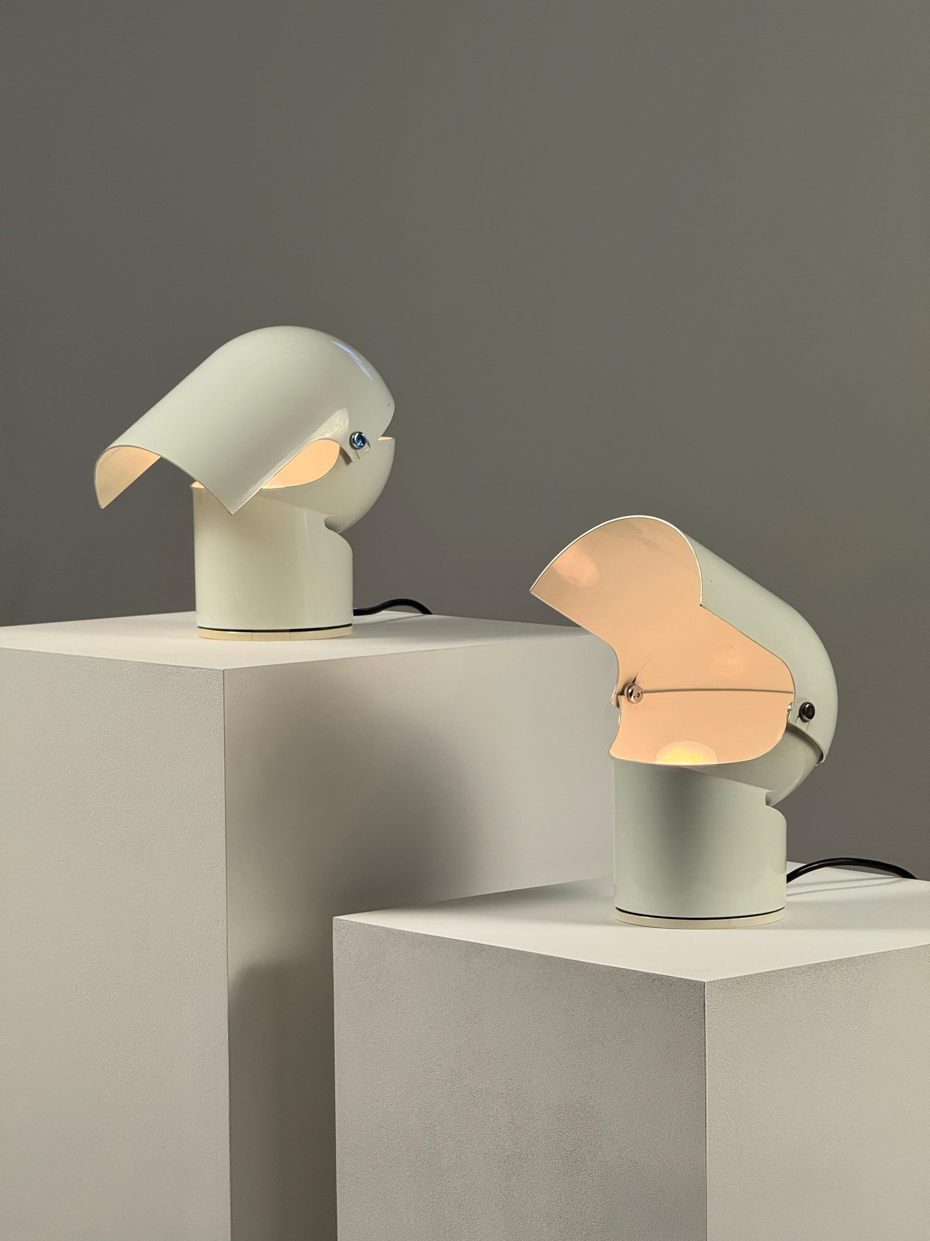 Italiano Set di due lampade da tavolo Pileino disegnate da Gae Aulenti per Artemide, Italia 1972
