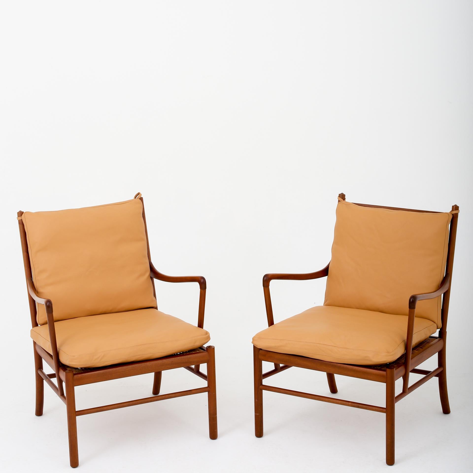 Mahogany Set of Two Pj 149 Chairs by Ole Wanscher