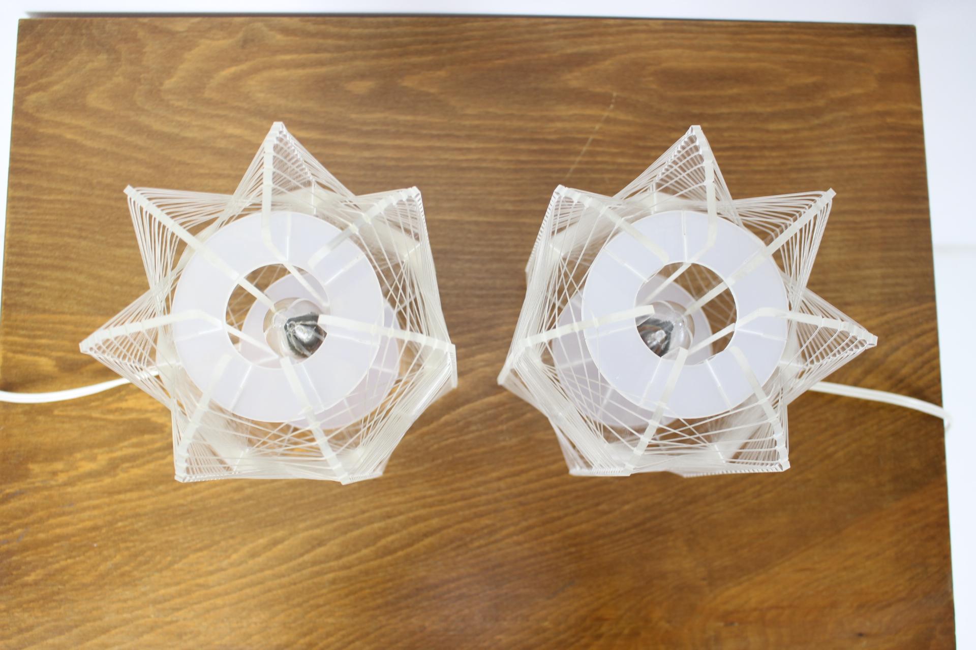 Mid-20th Century Set of Two Plastic Table Lamps, 1960s For Sale