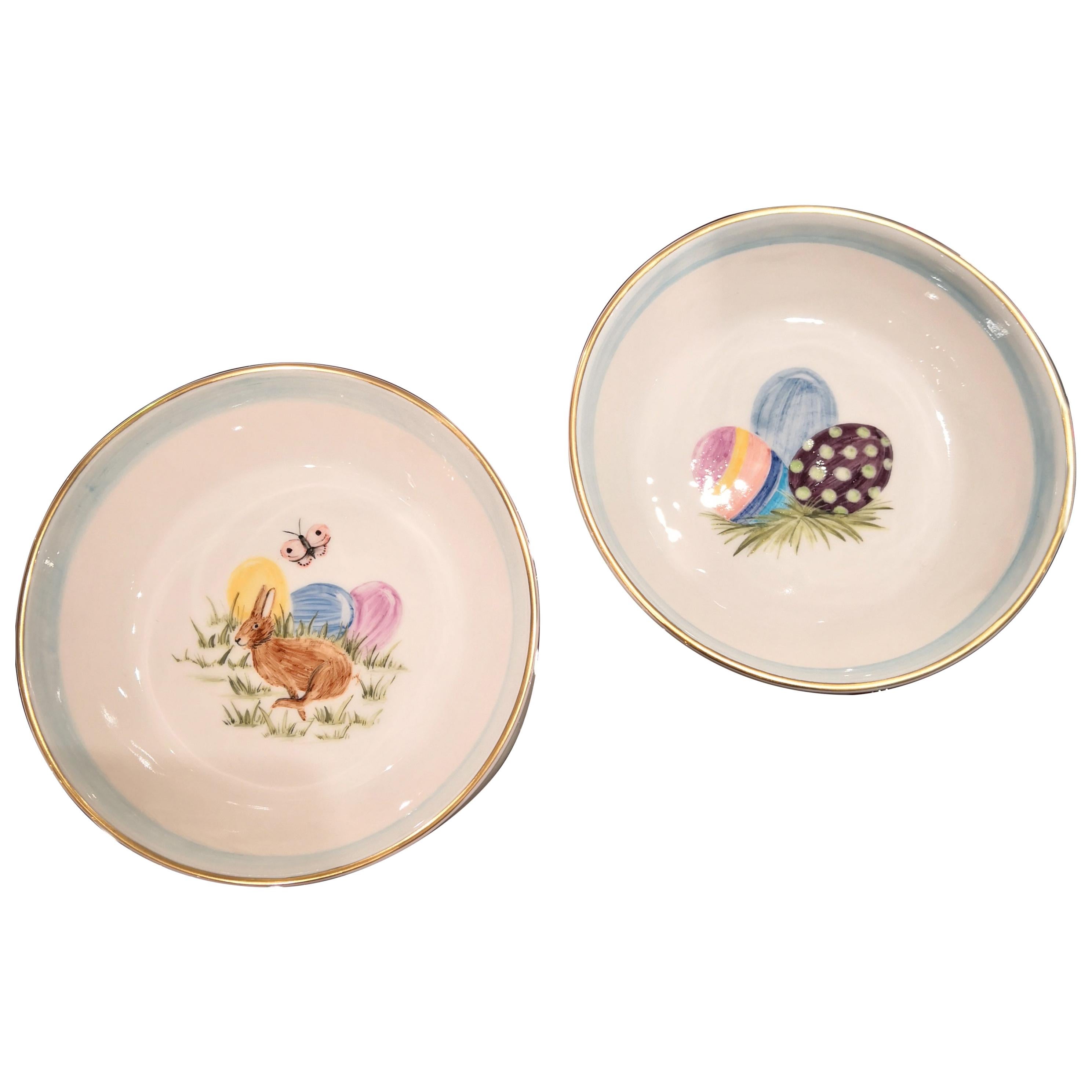 Set of Two Porcelain Bowls Easter Decor Sofina Boutique Kitzbuehel For Sale
