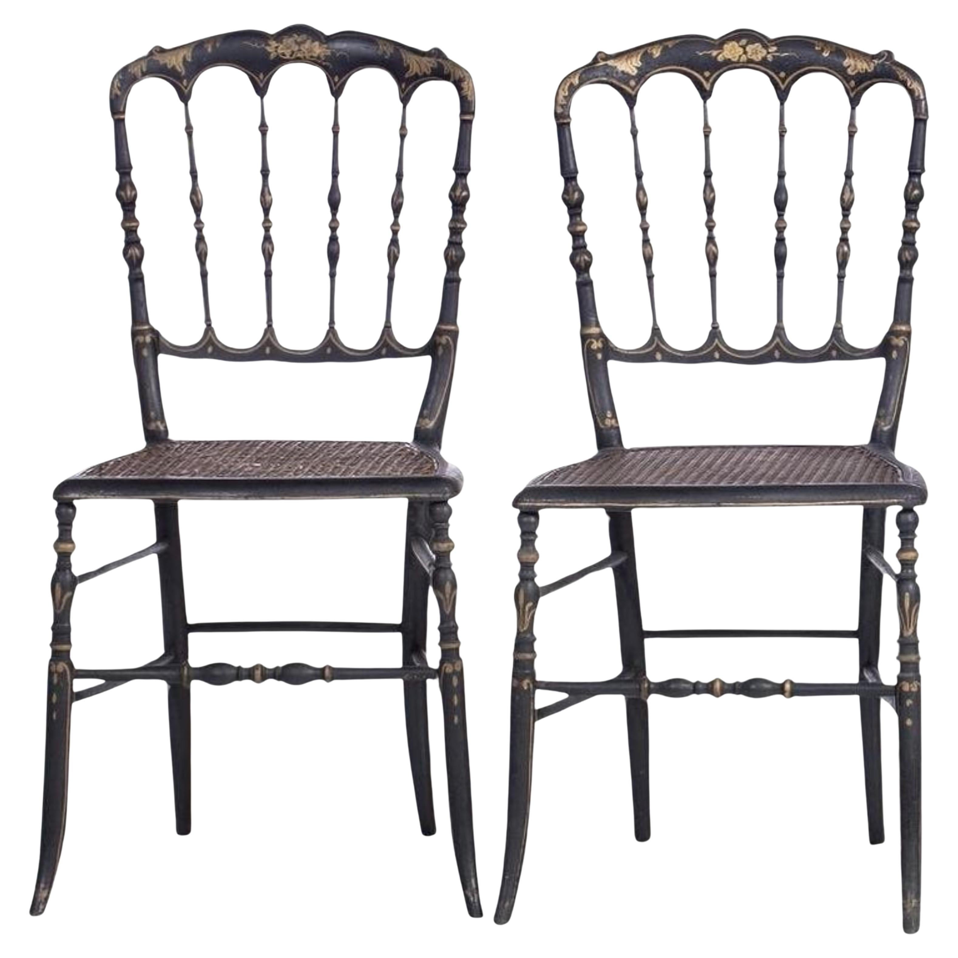Set of Two Portuguese Chairs 19th Century For Sale