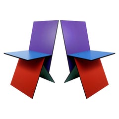 Set of Two Postmodern Vilbert Chairs Designed by Verner Panton for Ikea