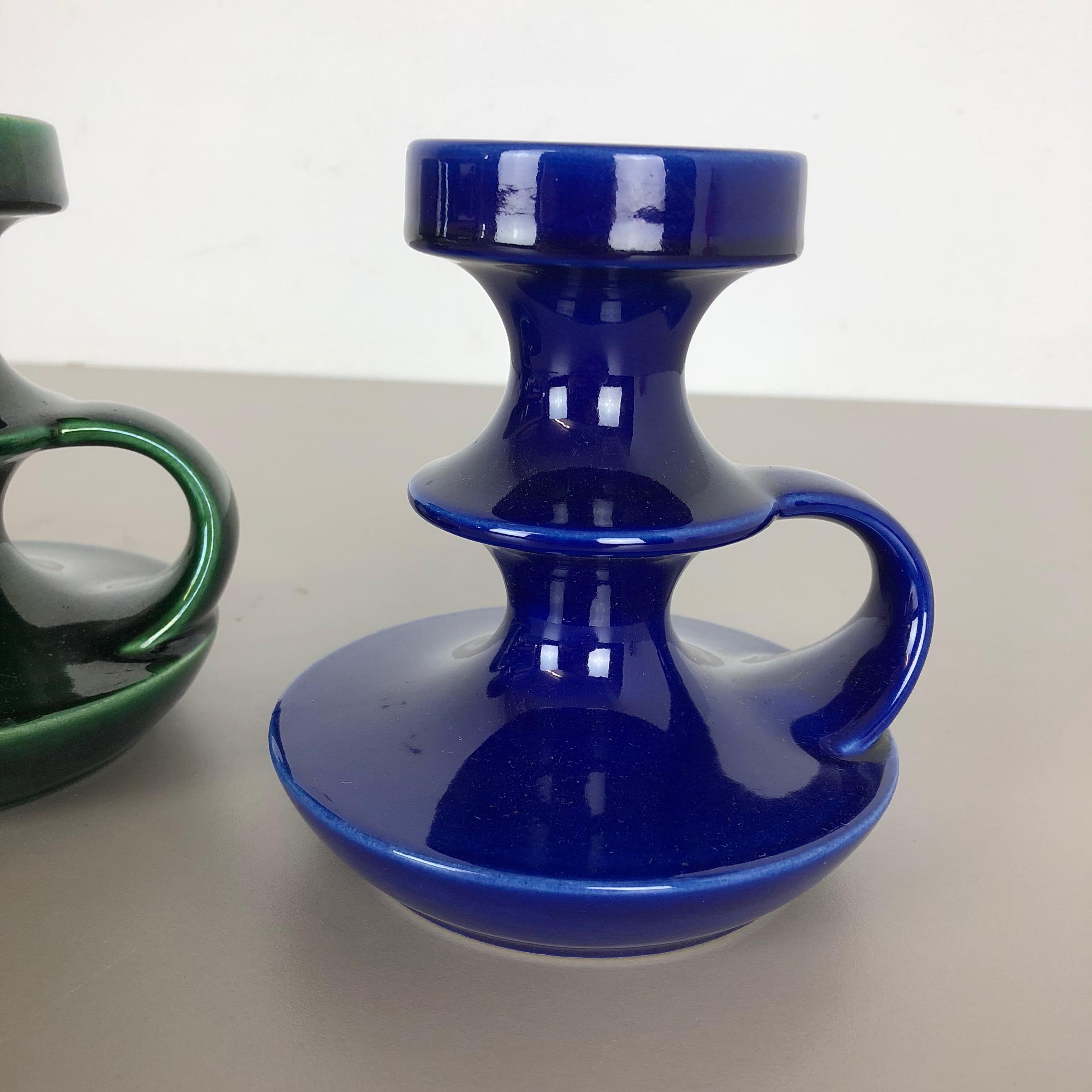 20th Century Set of Two Pottery Candleholder by Cari Zalloni for Steuler, Germany, 1970s