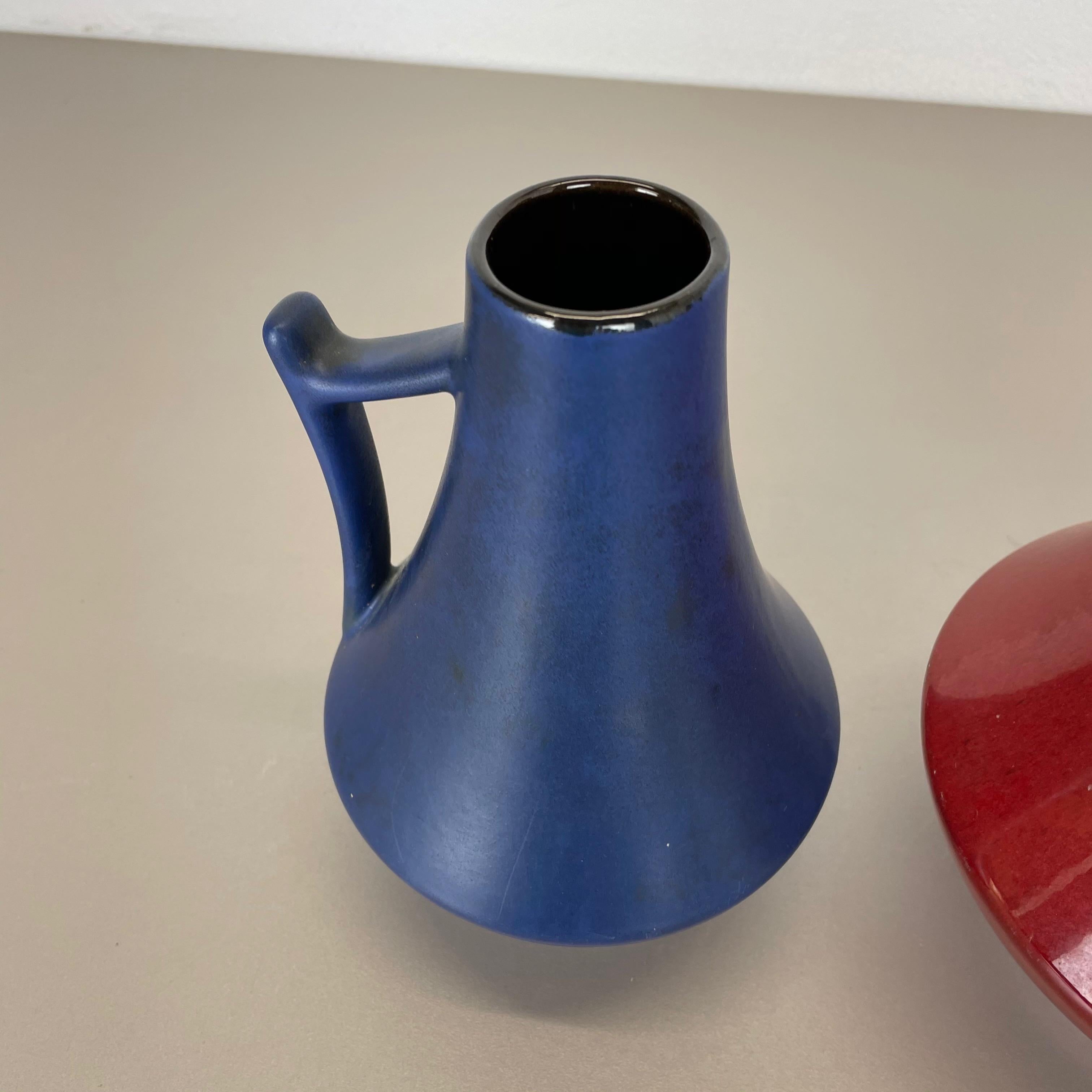 Set of Two Pottery Fat Lava Vases 