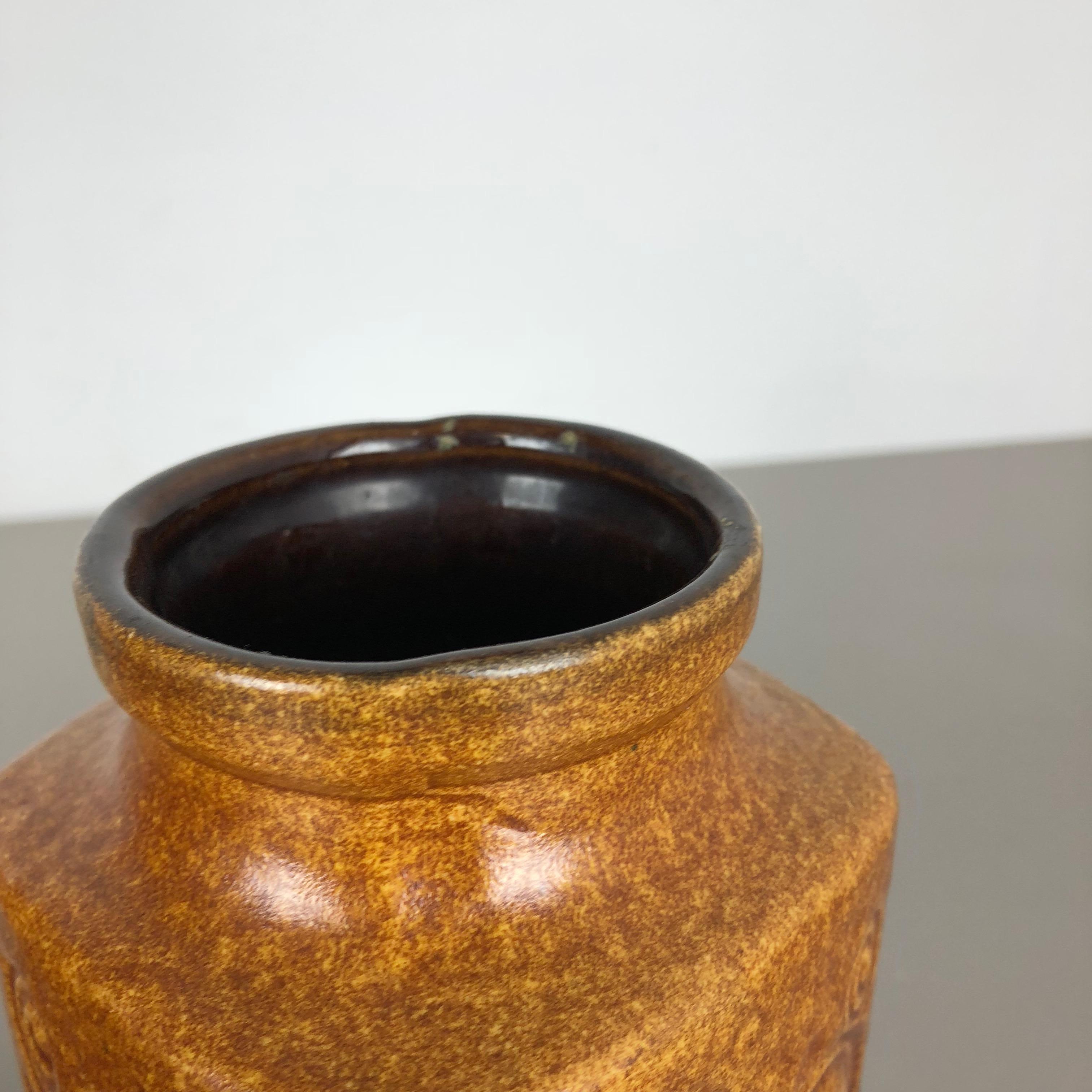 20th Century Set of Two Pottery Fat Lava Vases Jura 