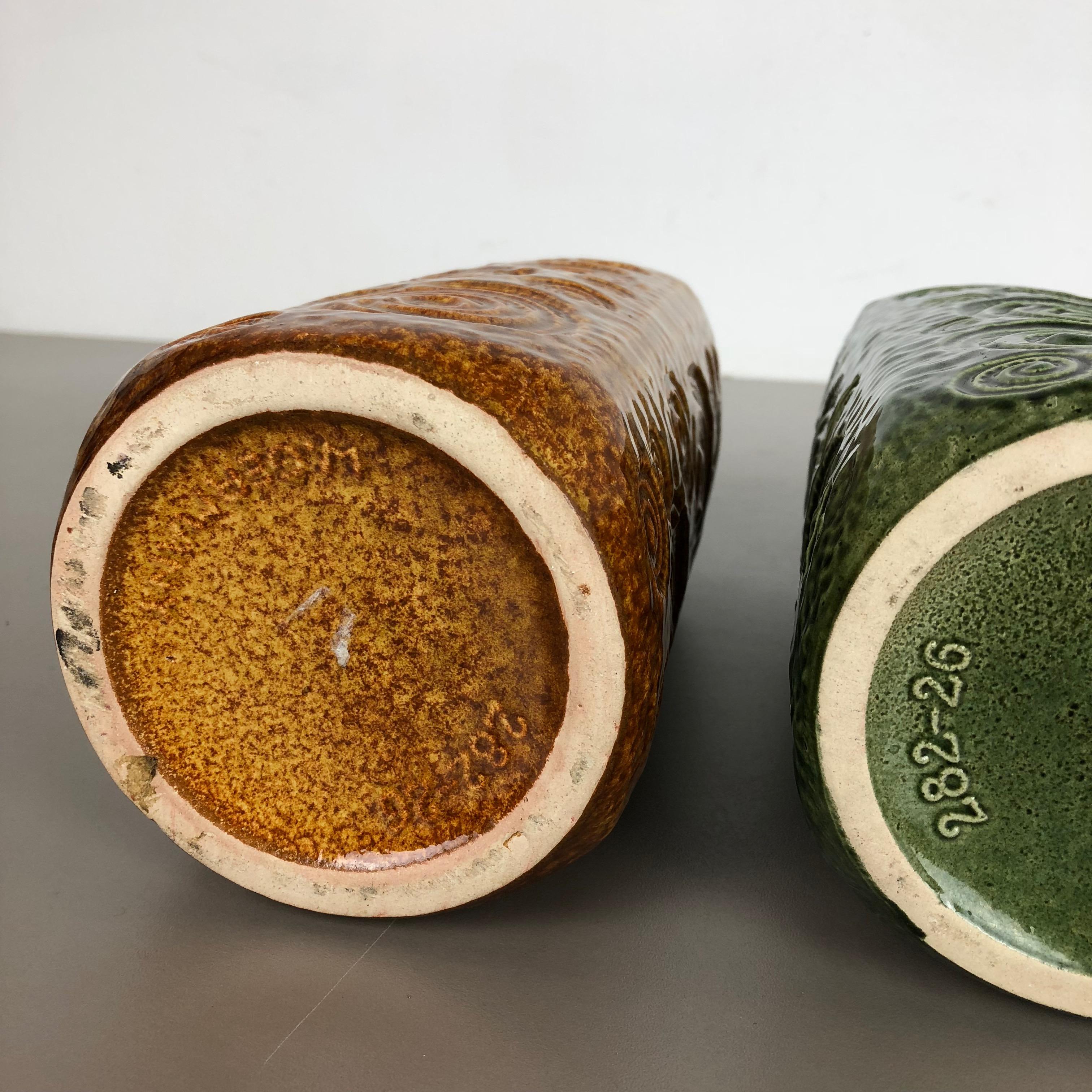 Set von zwei Fat Lava-Vasen aus Keramik Jura „282-26“ Hergestellt von Scheurich, Deutschland 1970er Jahre im Angebot 8
