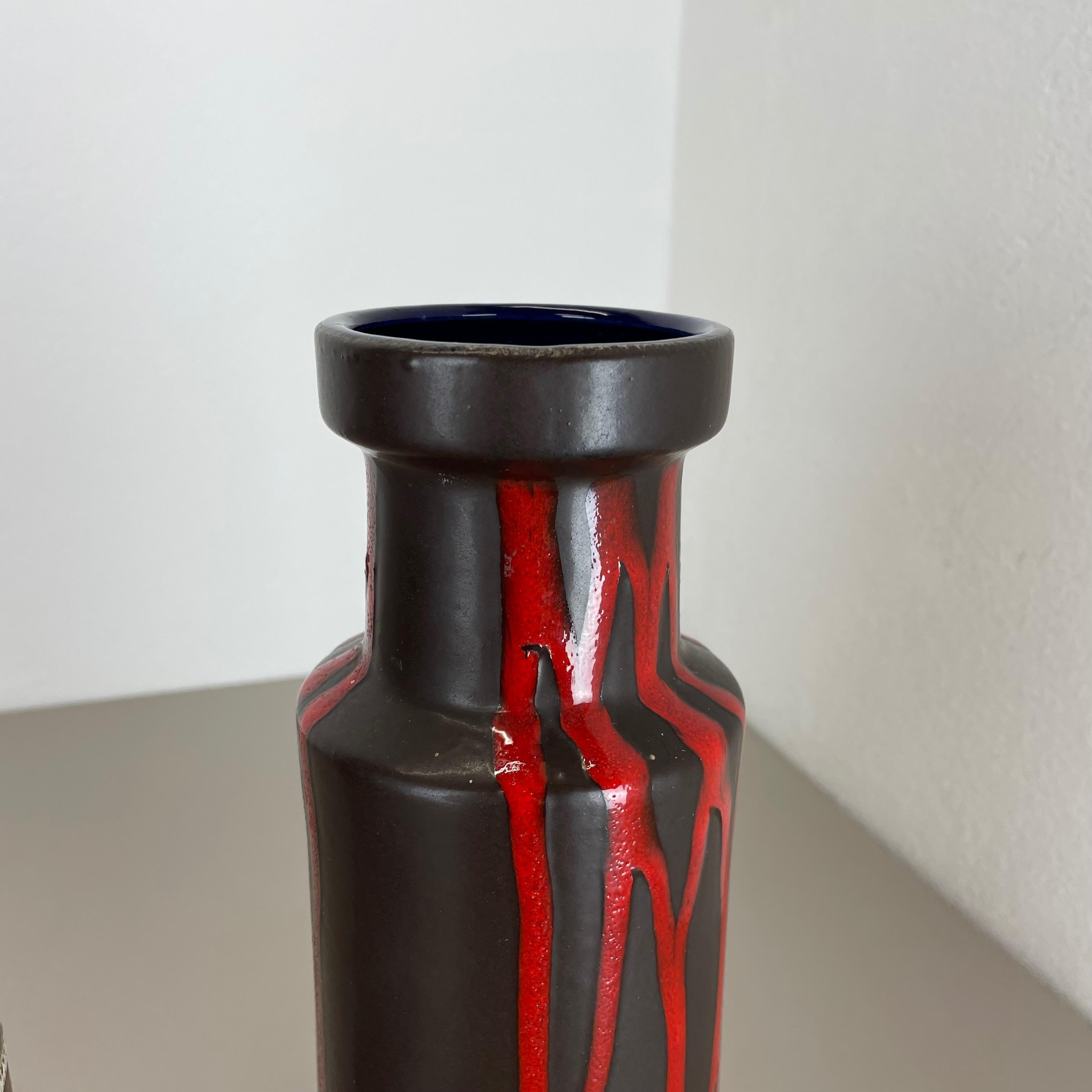 Set aus zwei Fat Lava-Vasen „LINES“ aus Keramik von Scheurich, Deutschland, 1970er Jahre im Angebot 10