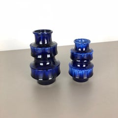 Set of Two Pottery Fat Lava Vases Model "267" Made by Scheurich, Germany, 1970s