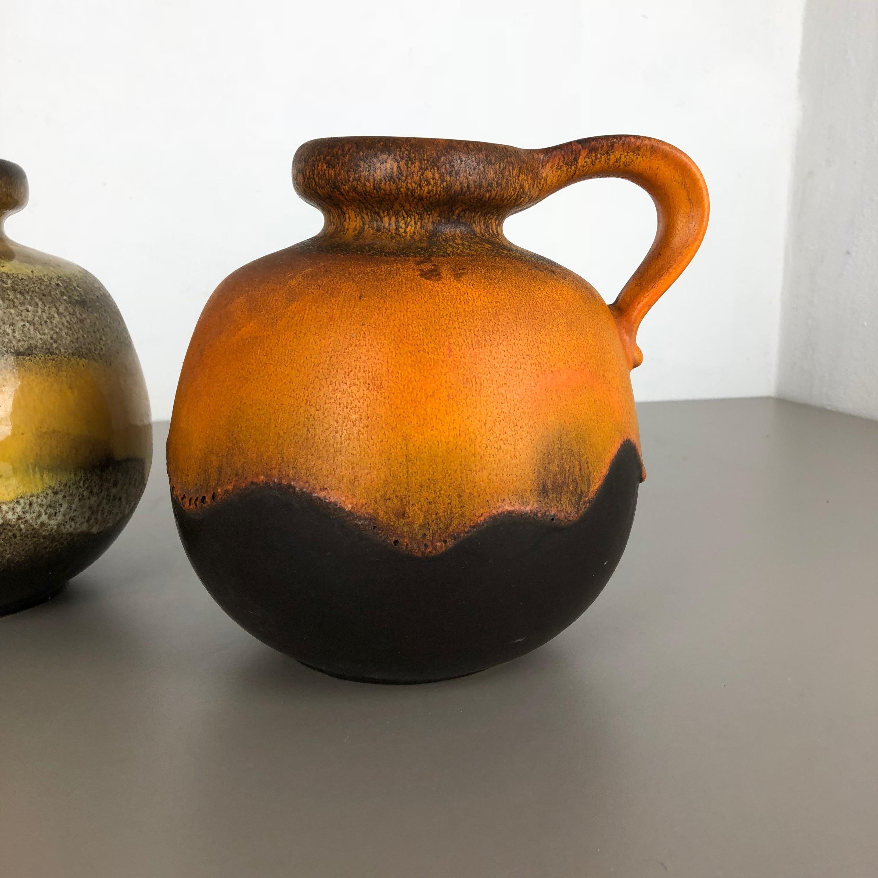 Tedesco Set di due vasi in ceramica a lava grassa modello 