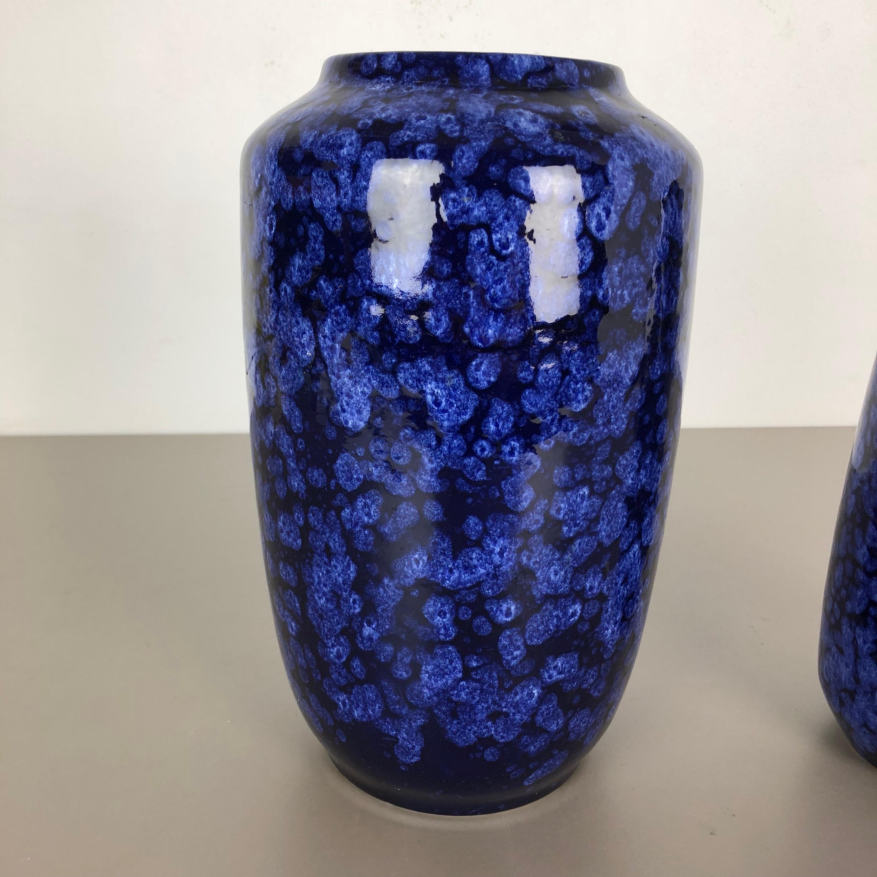 20th Century Set of Two Pottery Fat Lava Vases Model 
