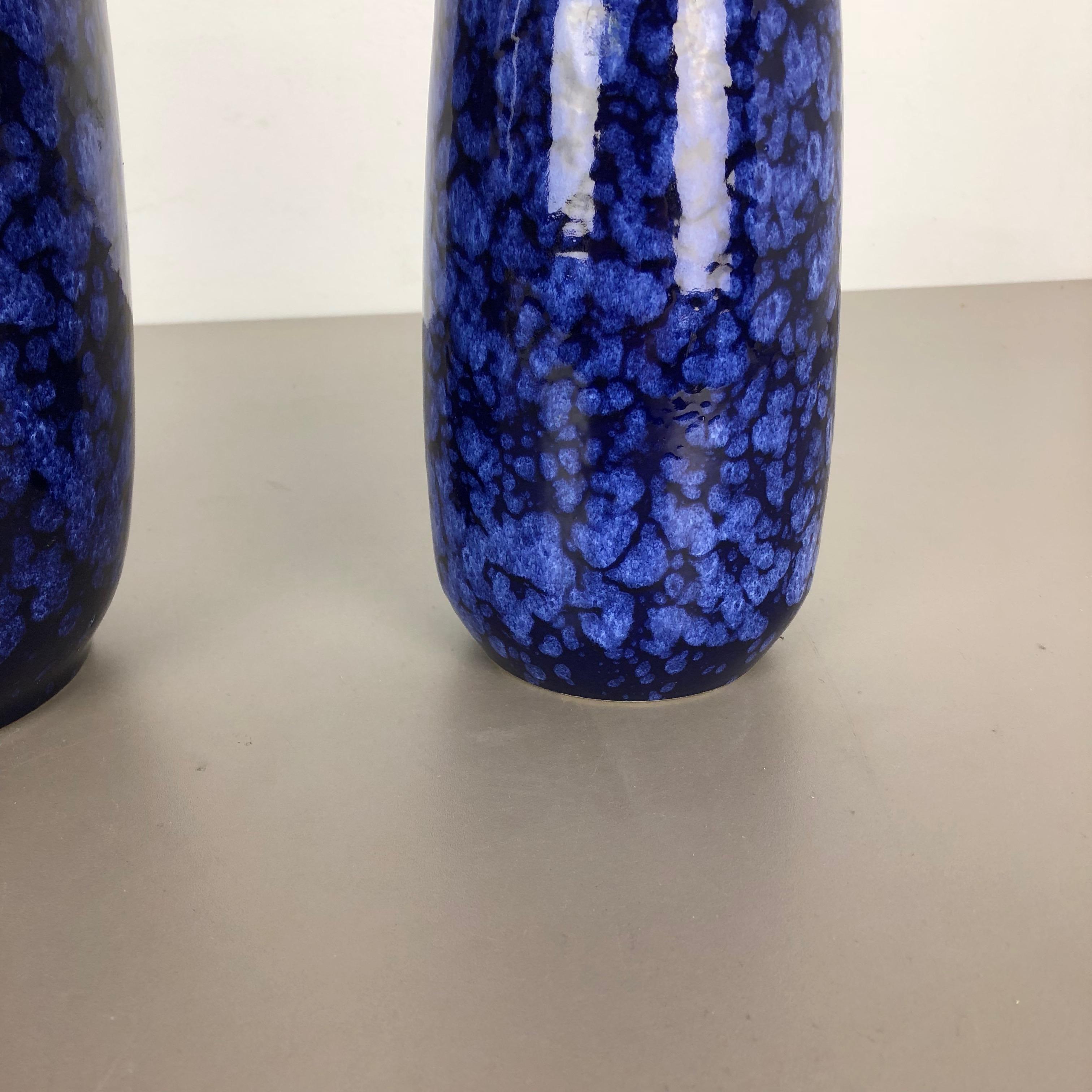Ceramic Set of Two Pottery Fat Lava Vases Model 