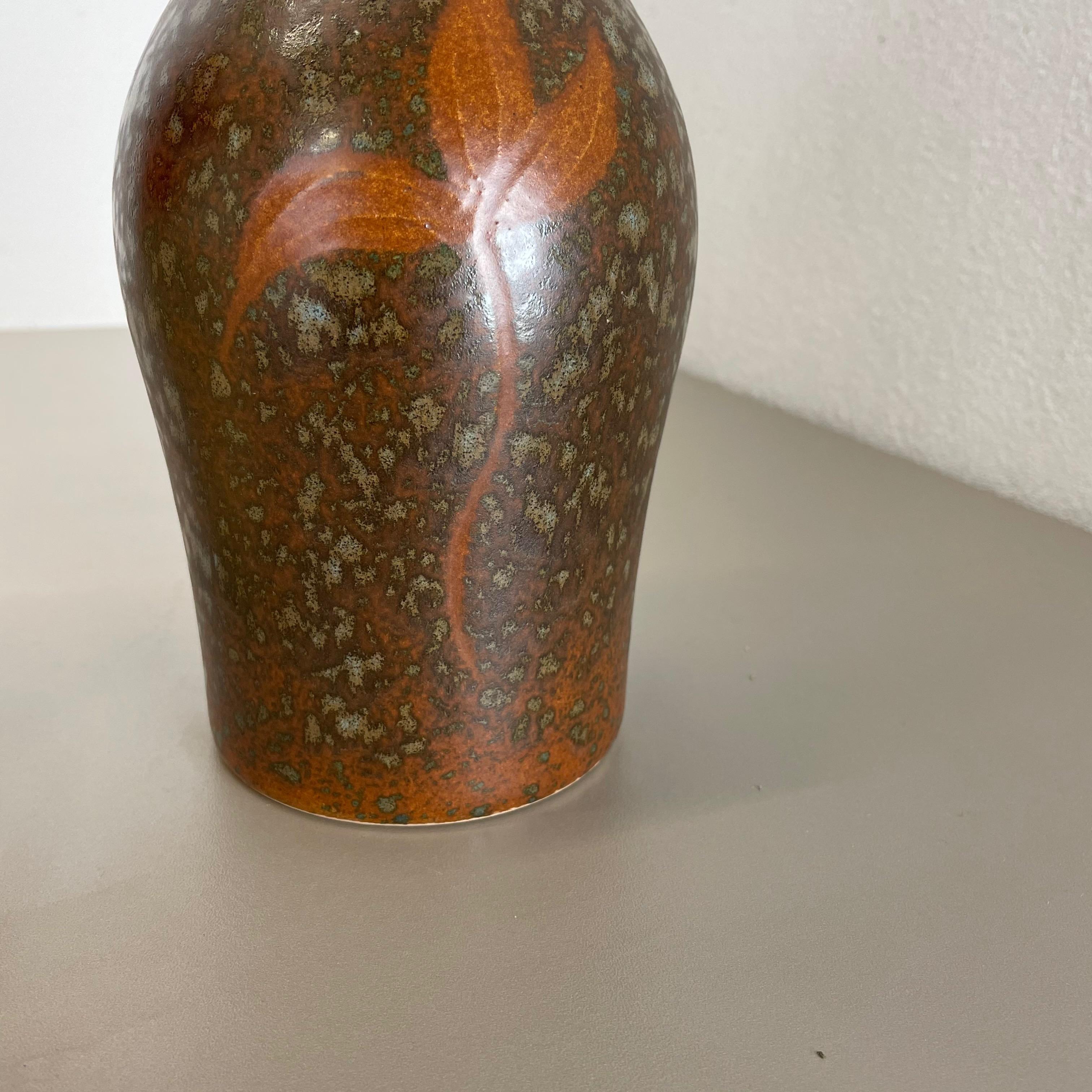 Set of Two Pottery Fat Lava Vases 