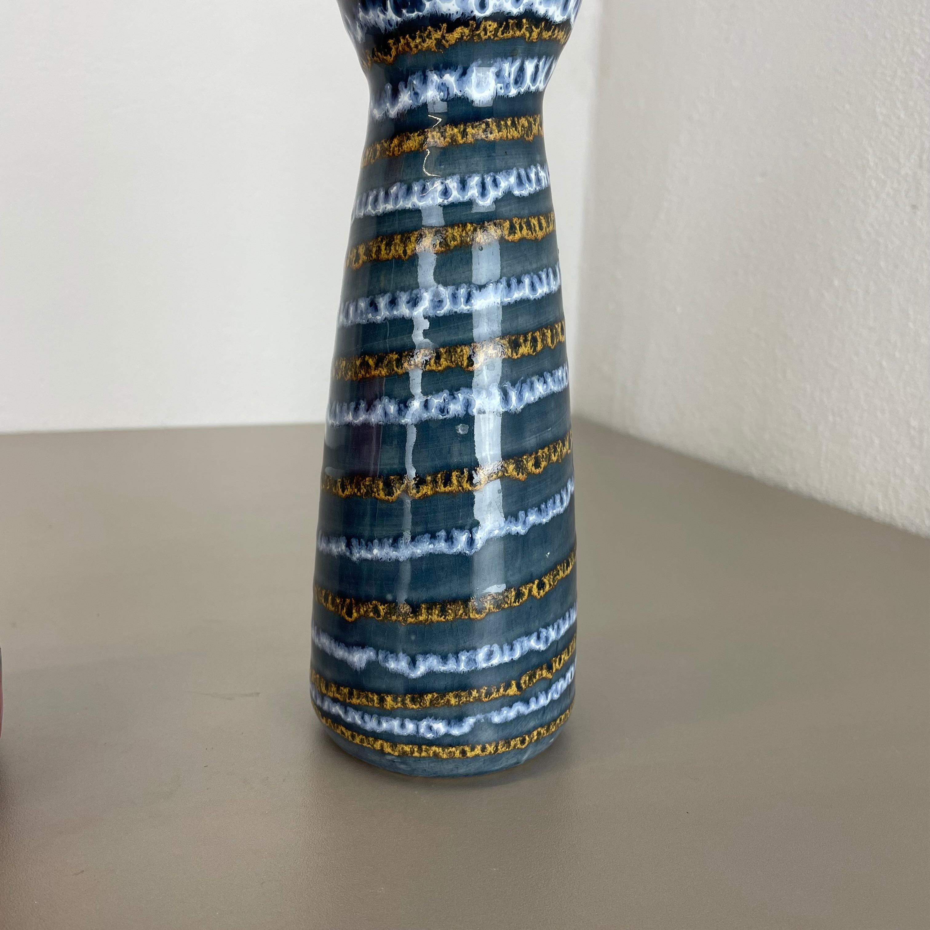 Set von zwei Fat Lava-Vasen aus Keramik „Multi-Color“ von Scheurich, Deutschland, 1970er Jahre im Angebot 7