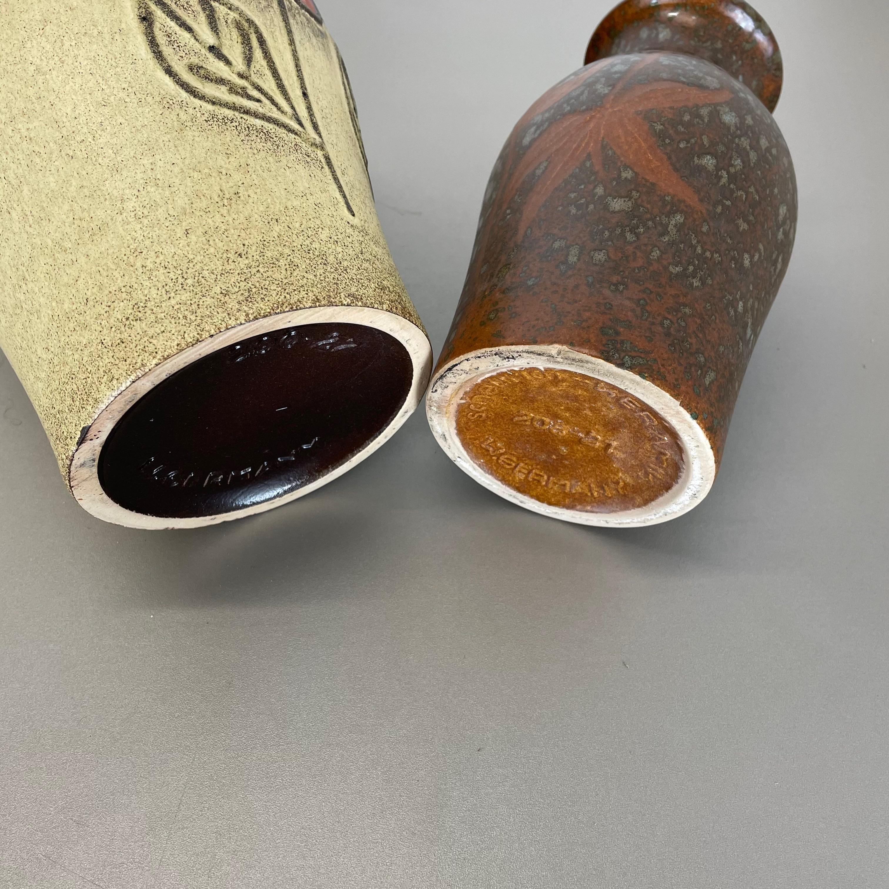 Set von zwei Fat Lava-Vasen aus Keramik „Multi-Color“ von Scheurich, Deutschland, 1970er Jahre im Angebot 14