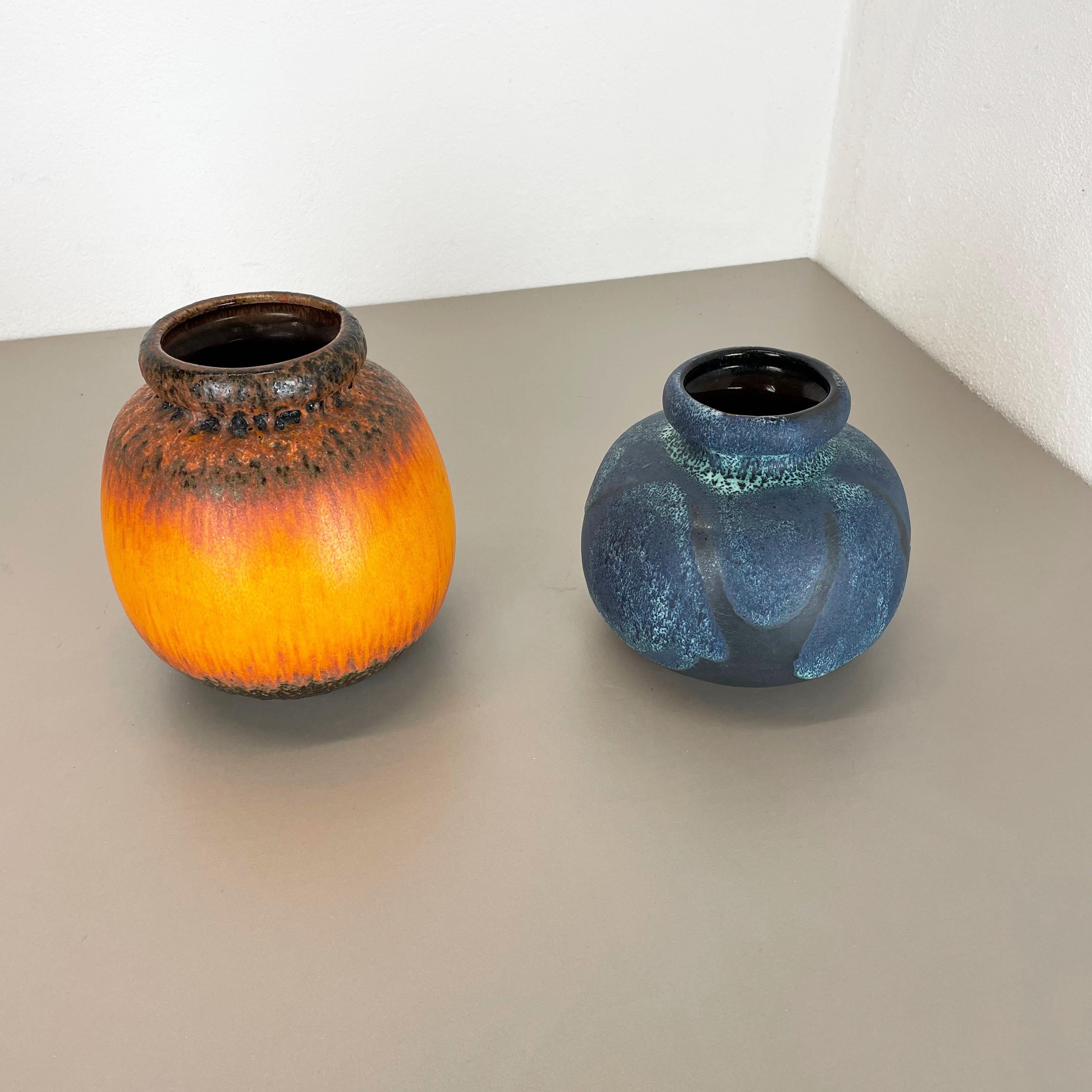 Mid-Century moderno Set di due vasi in ceramica grassa 