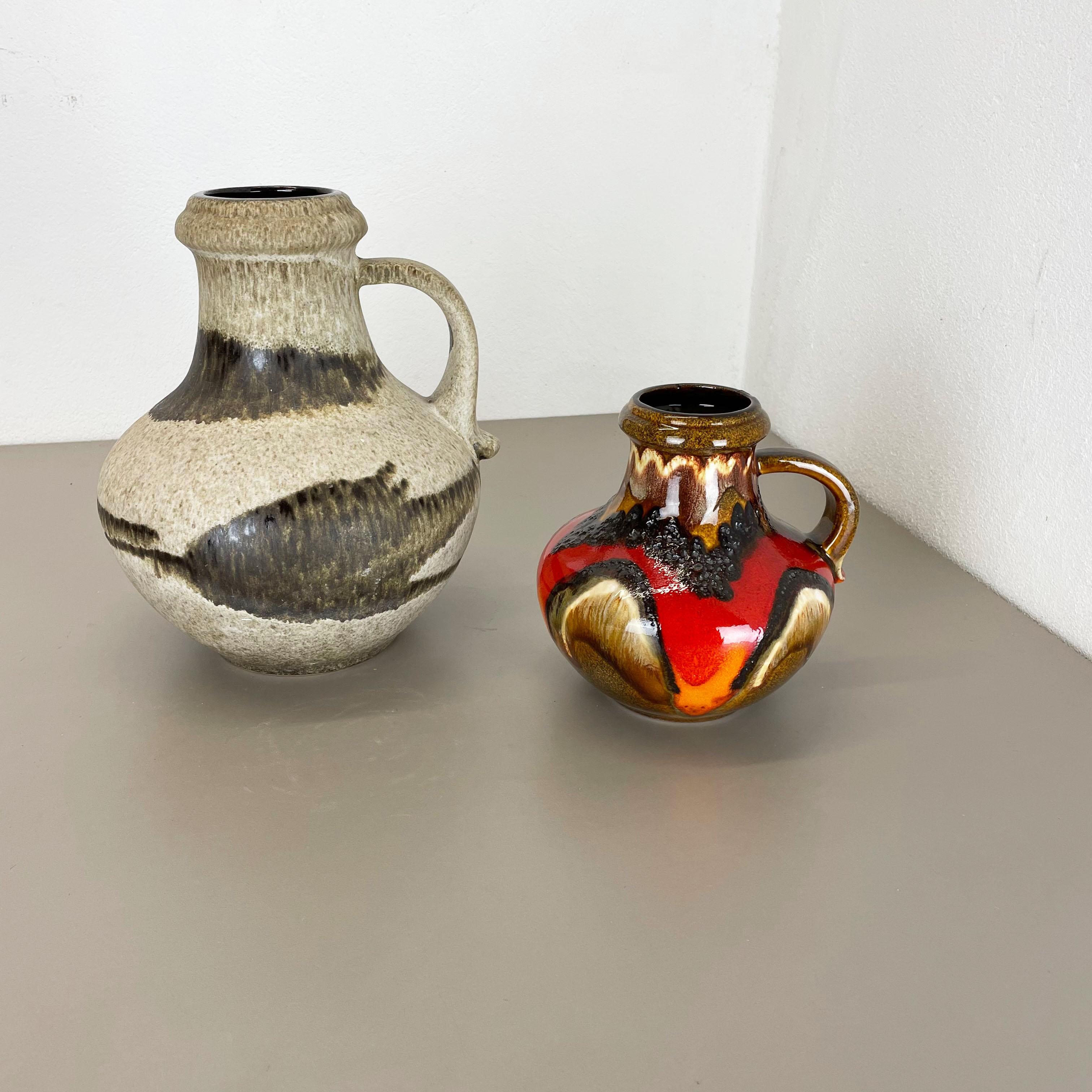 Mid-Century moderno Set di due vasi in ceramica grassa 