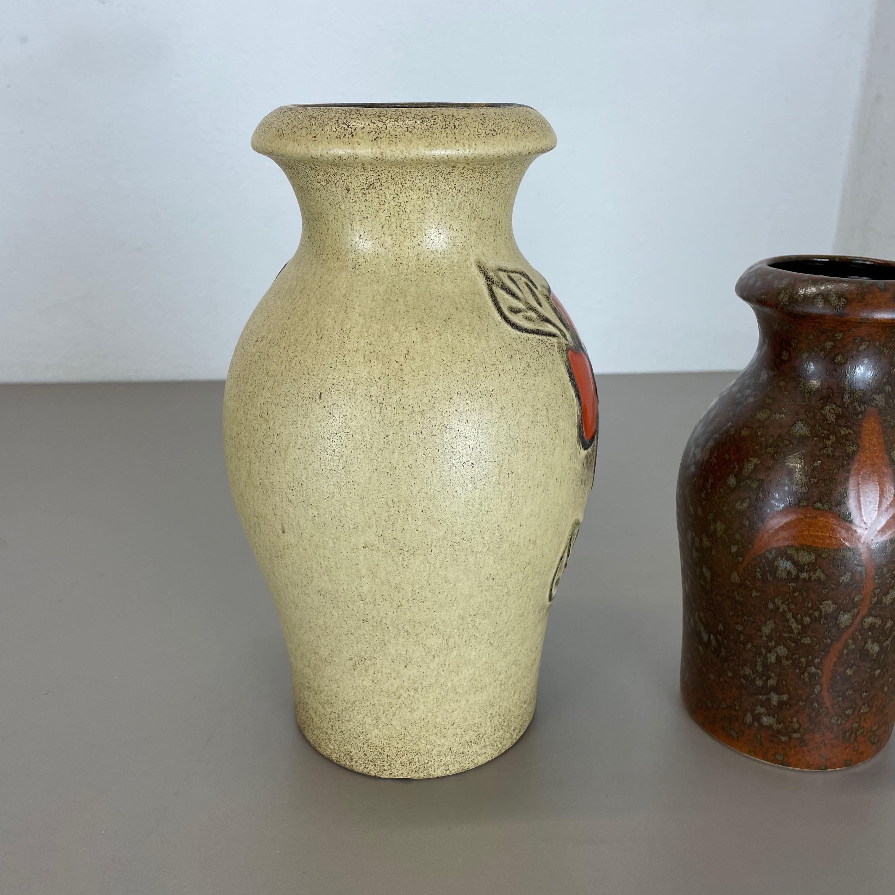 Set von zwei Fat Lava-Vasen aus Keramik „Multi-Color“ von Scheurich, Deutschland, 1970er Jahre im Angebot 4