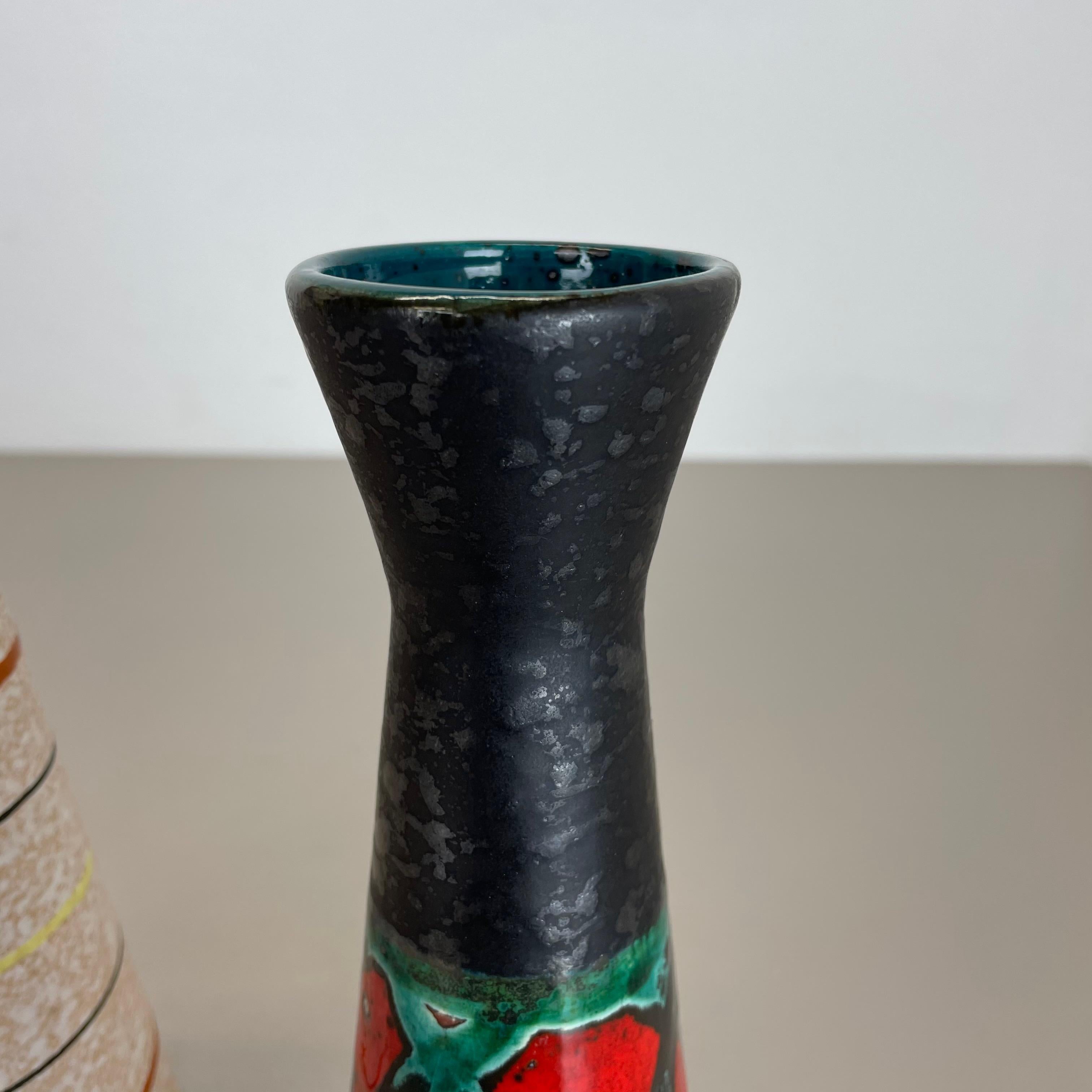 Set von zwei Fat Lava-Vasen aus Keramik „Multi-Color“ von Scheurich, Deutschland, 1970er Jahre im Angebot 4