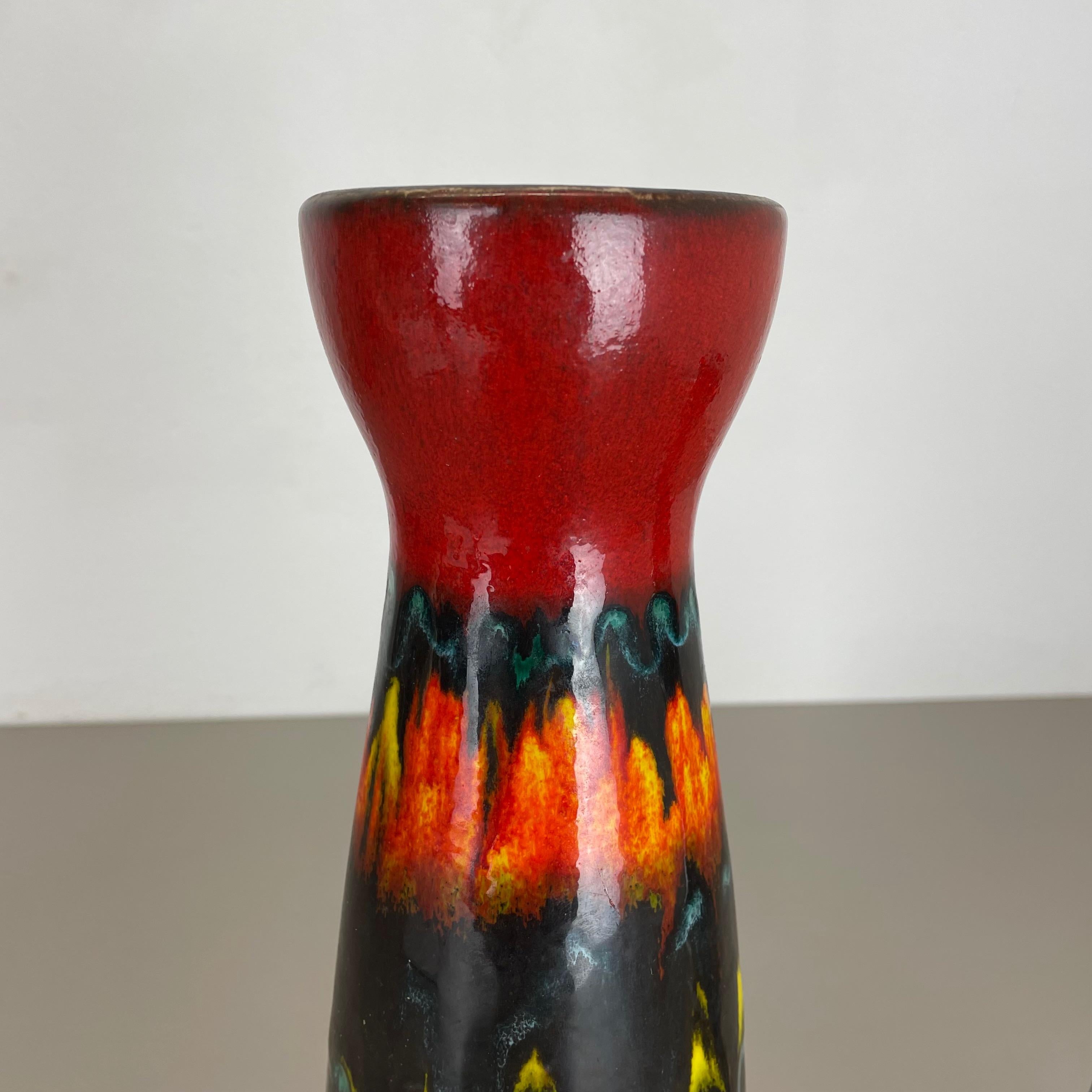 Set von zwei Fat Lava-Vasen aus Keramik „Multi-Color“ von Scheurich, Deutschland, 1970er Jahre im Angebot 4