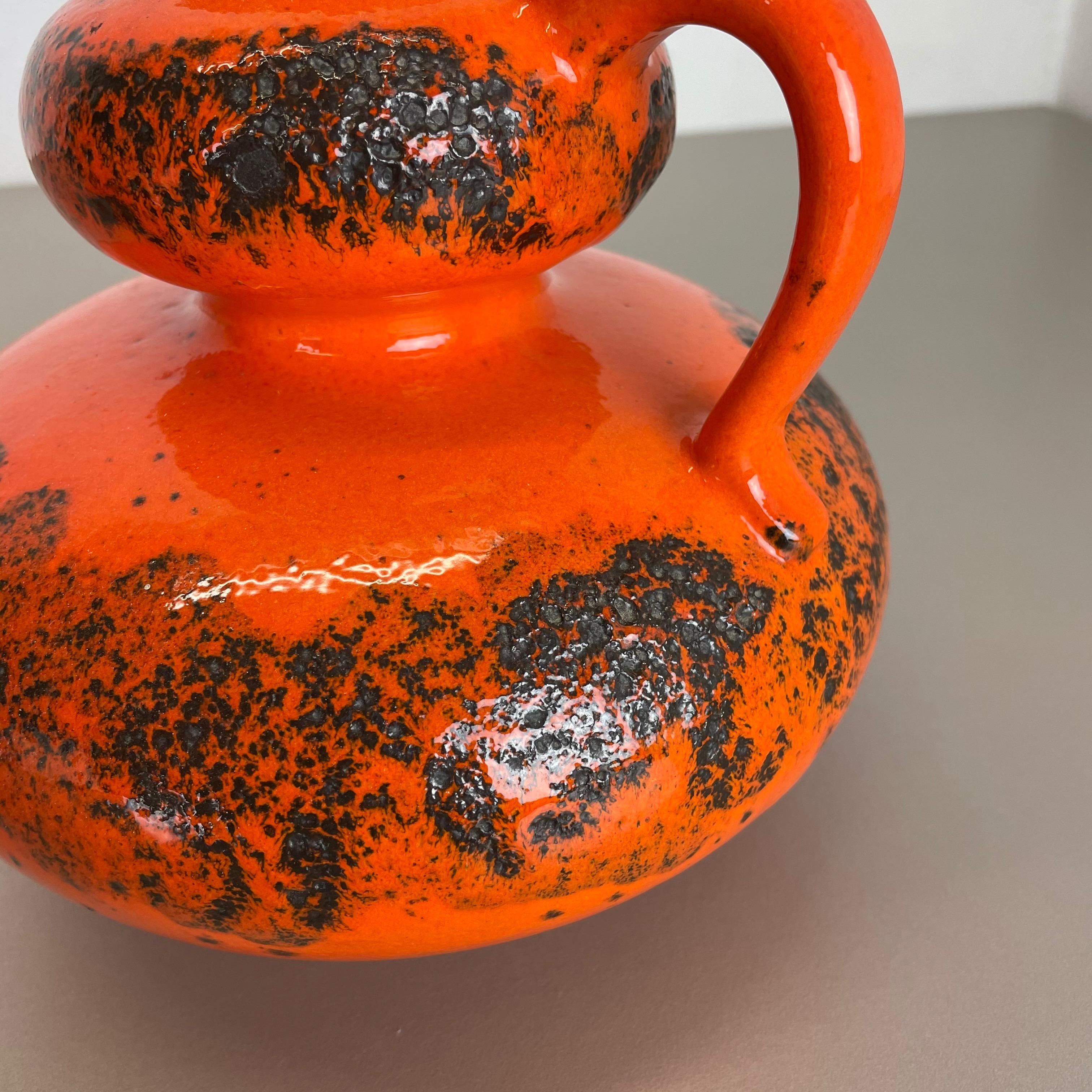 Set of Two Pottery Fat Lava Vases 