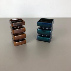 Set of Two Pottery Vases Objects by Cari Zalloni for Steuler, Germany, 1970s