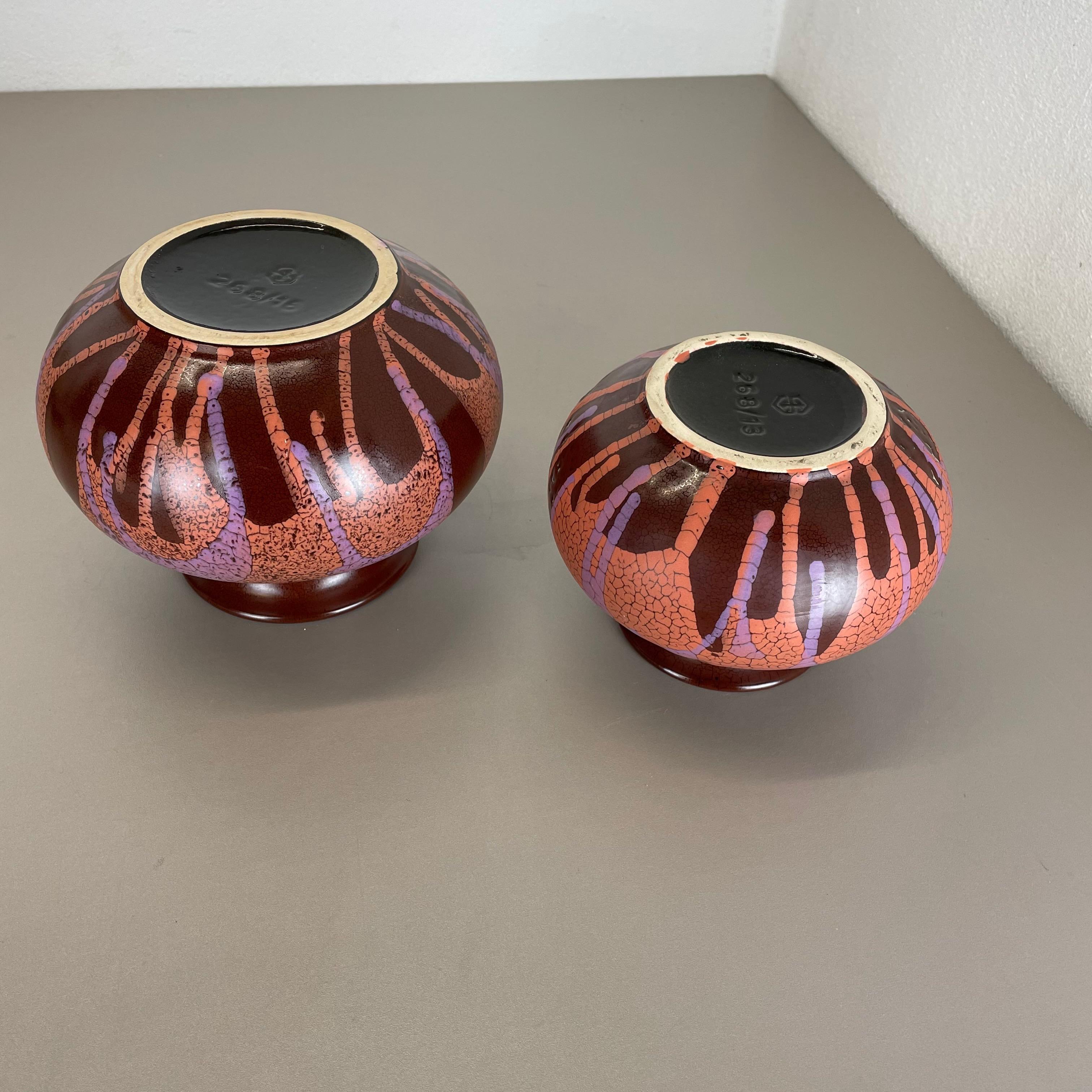 Set of Two Pottery Vases Objects by Steuler Ceramics, Germany, 1970s For Sale 8