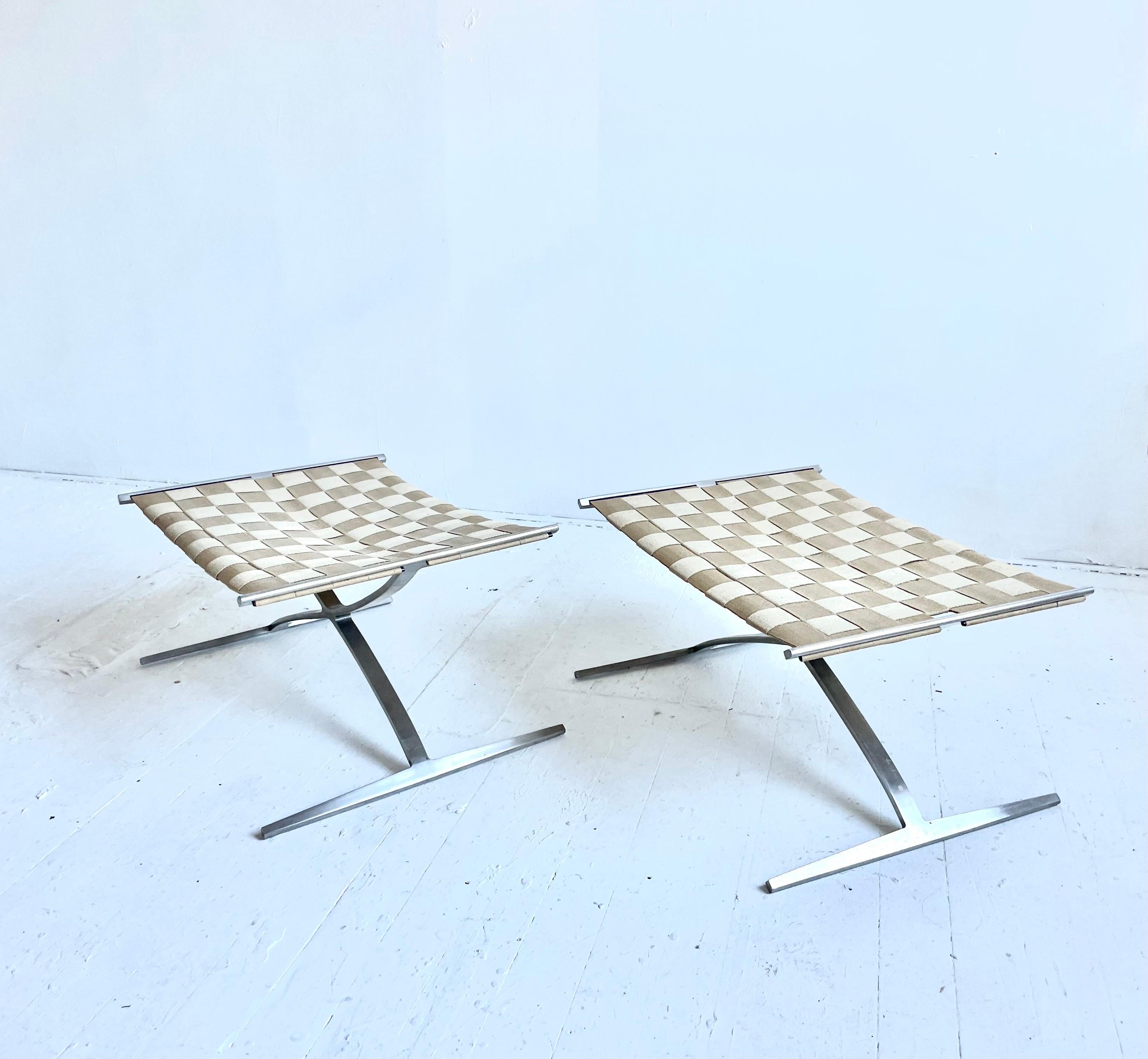 Mid-20th Century Set of Two - Preben Fabricius and Jørgen Kastholm Stools Model no. 4391