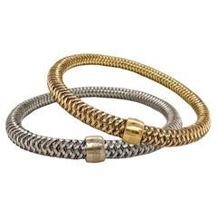 Set of Two Primavera Bracelets in 18k Yellow Gold and 18k White Gold