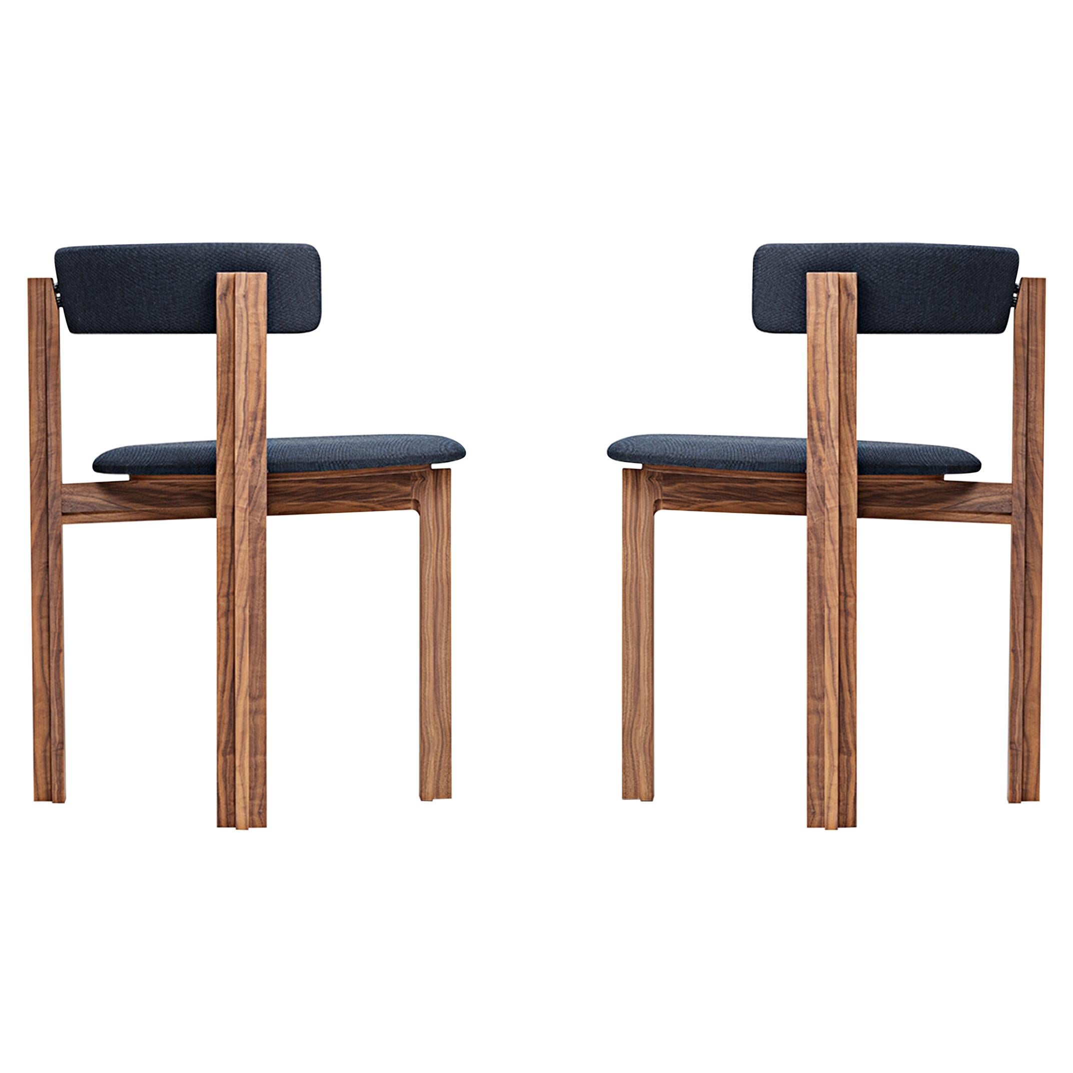 Set aus zwei Haupt-Esszimmerstühlen aus Holz, entworfen von Bodil Kjr für Karakter