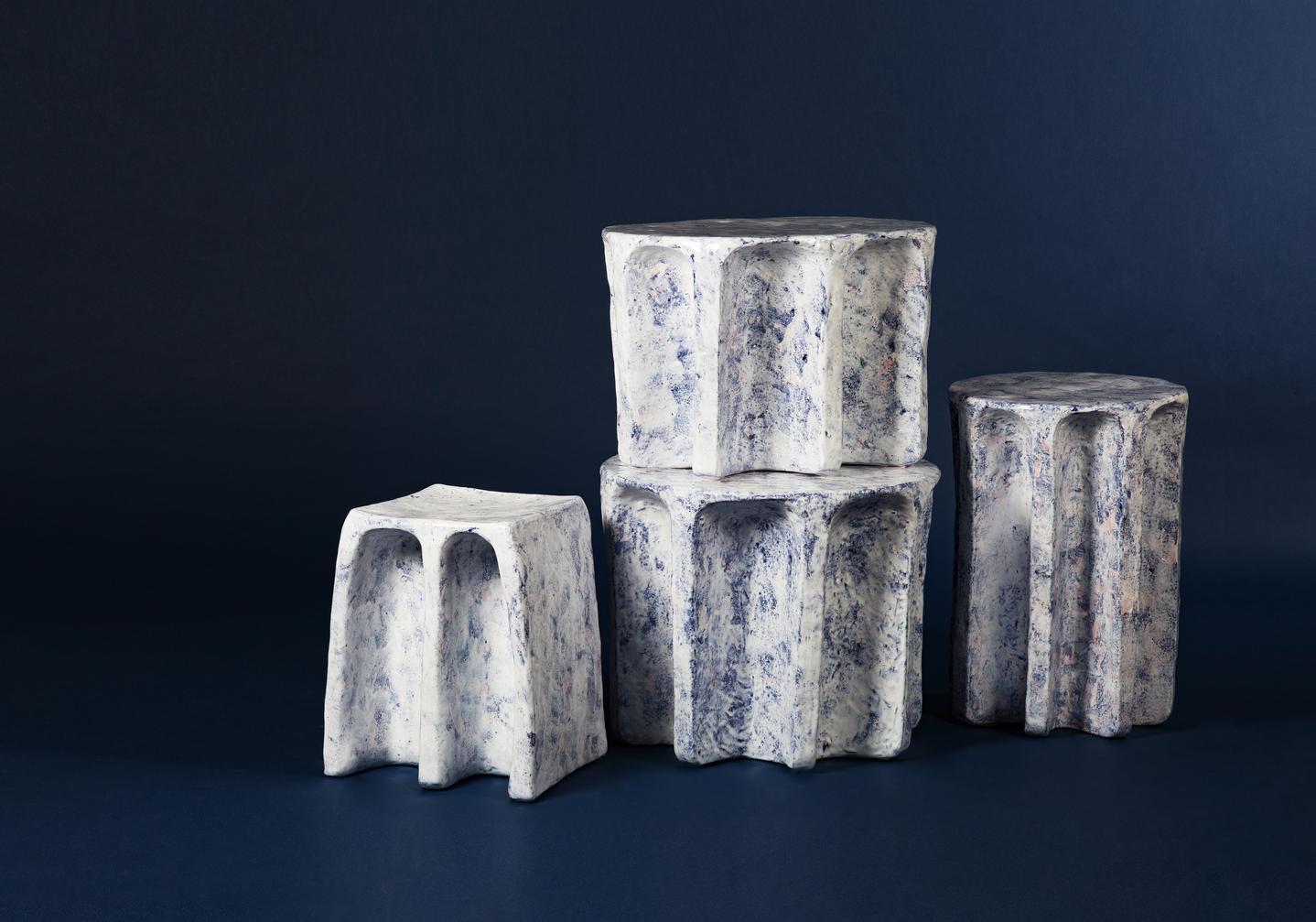Contemporary Set of Two Pulpo Ceramic Chouchou COFFEE + SIDE TABLE BY LORENZO ZANOVELLO For Sale