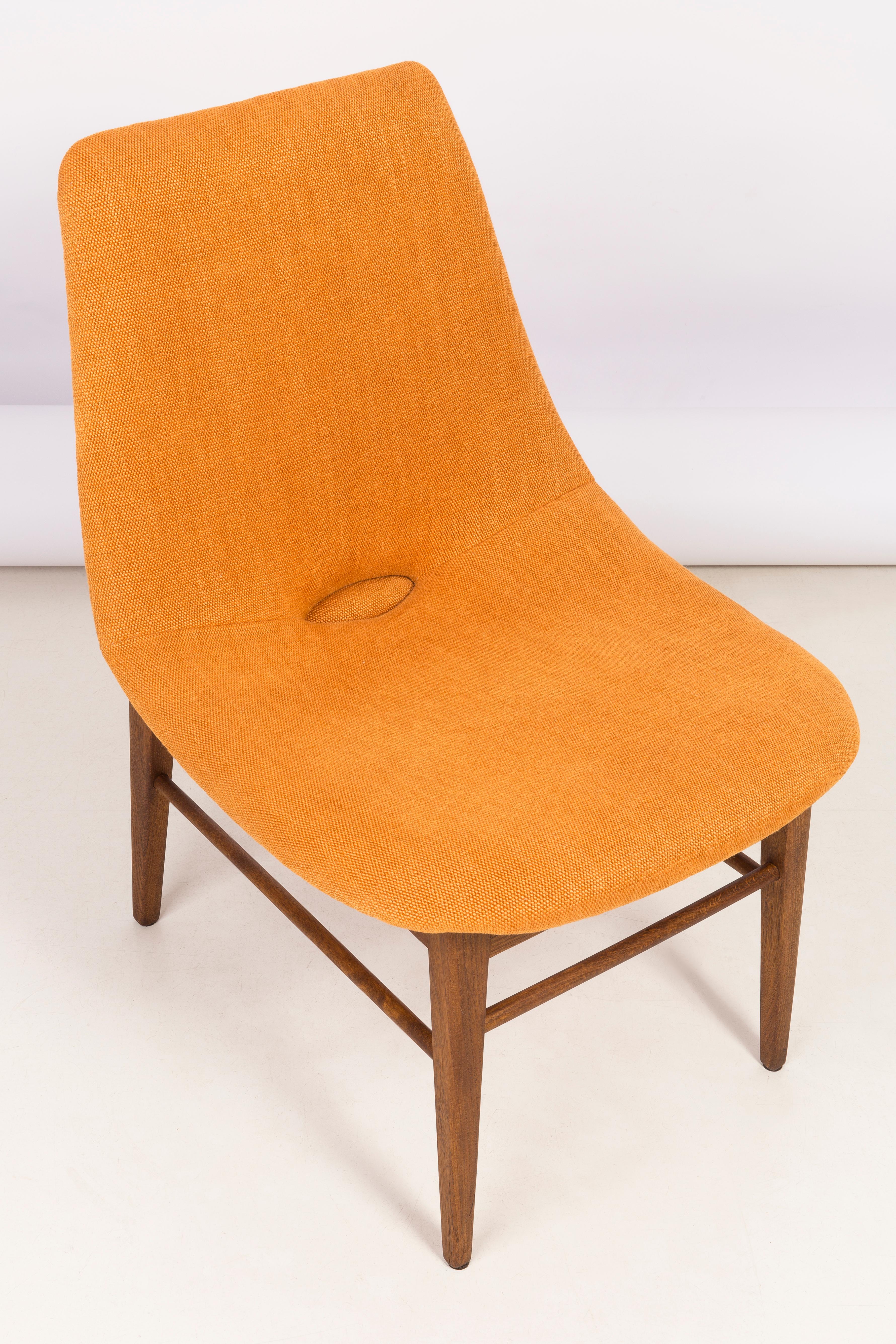 Set of Two Rare 20th Century Orange Shell Chairs, H. Lachert, 1960s For Sale 9