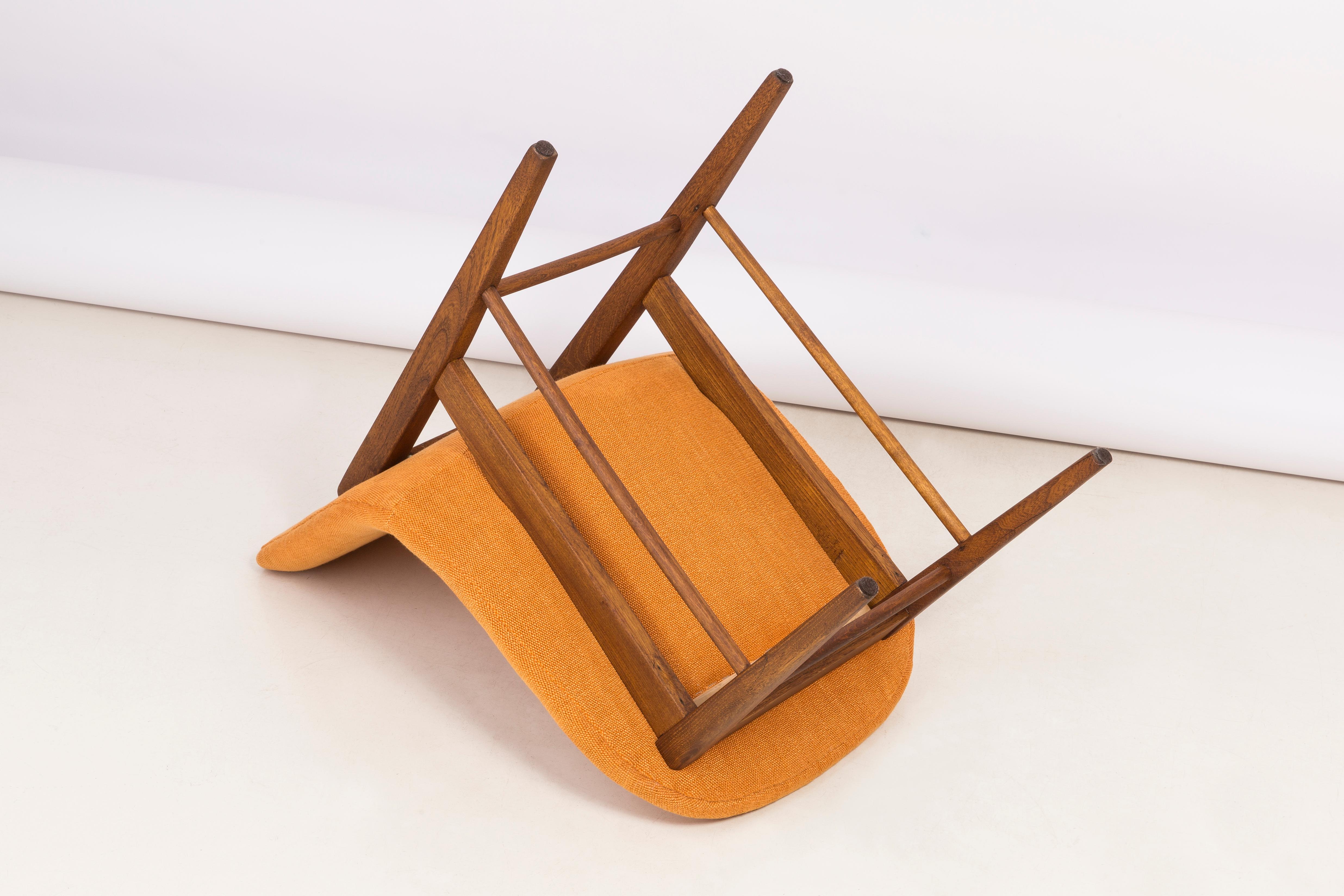 Satz von zwei seltenen orangefarbenen Muschelstühlen des 20. Jahrhunderts:: H. Lachert:: 1960er Jahre im Angebot 10
