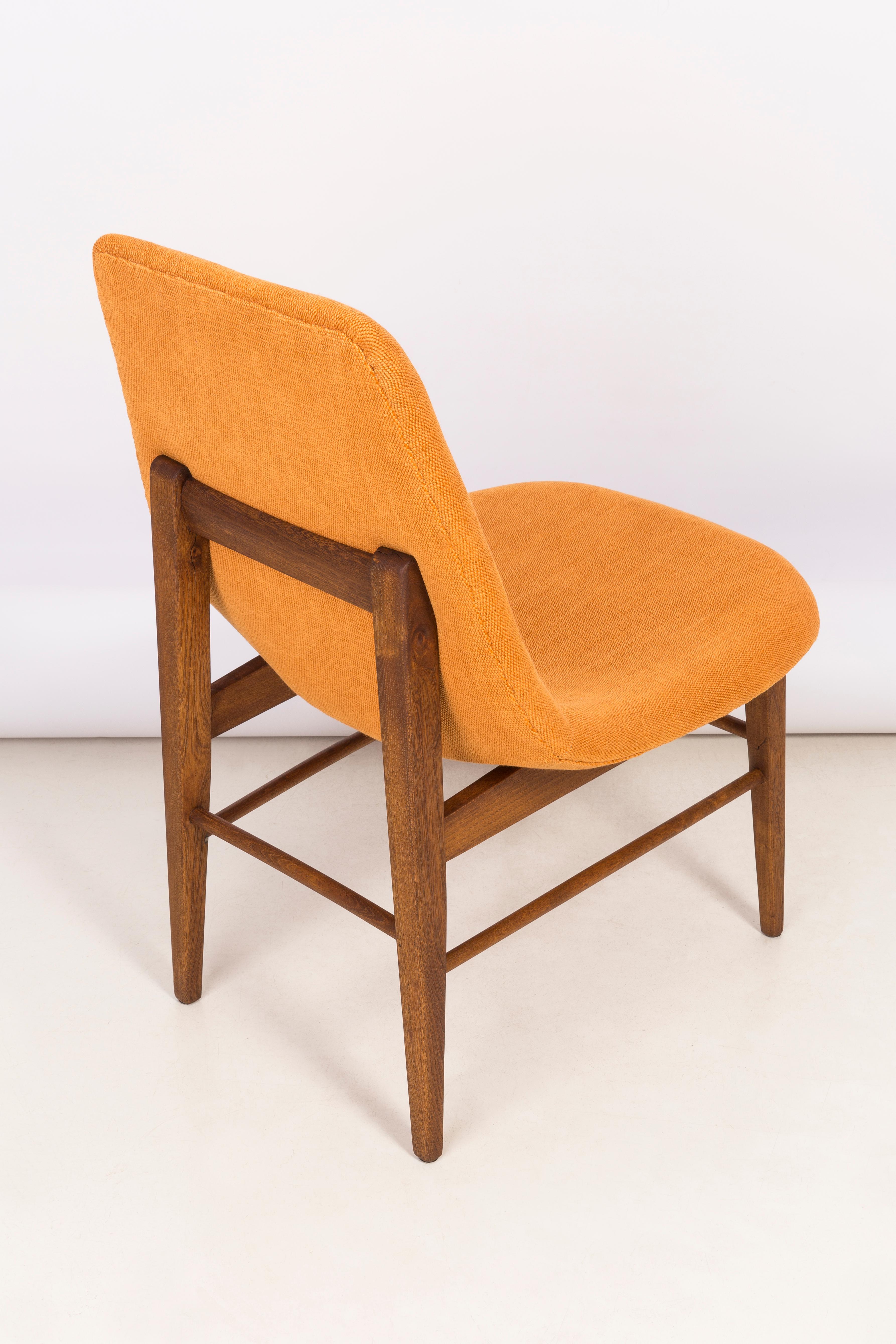 Set of Two Rare 20th Century Orange Shell Chairs, H. Lachert, 1960s In Excellent Condition For Sale In 05-080 Hornowek, PL