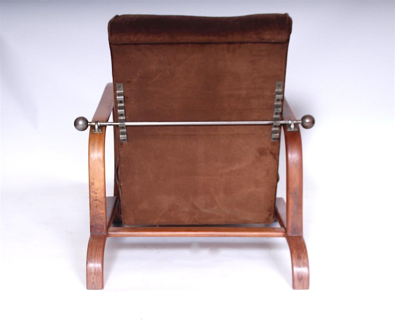 Ensemble rare de deux fauteuils Art Déco avec poufs, années 1920 Bon état - En vente à Praha, CZ