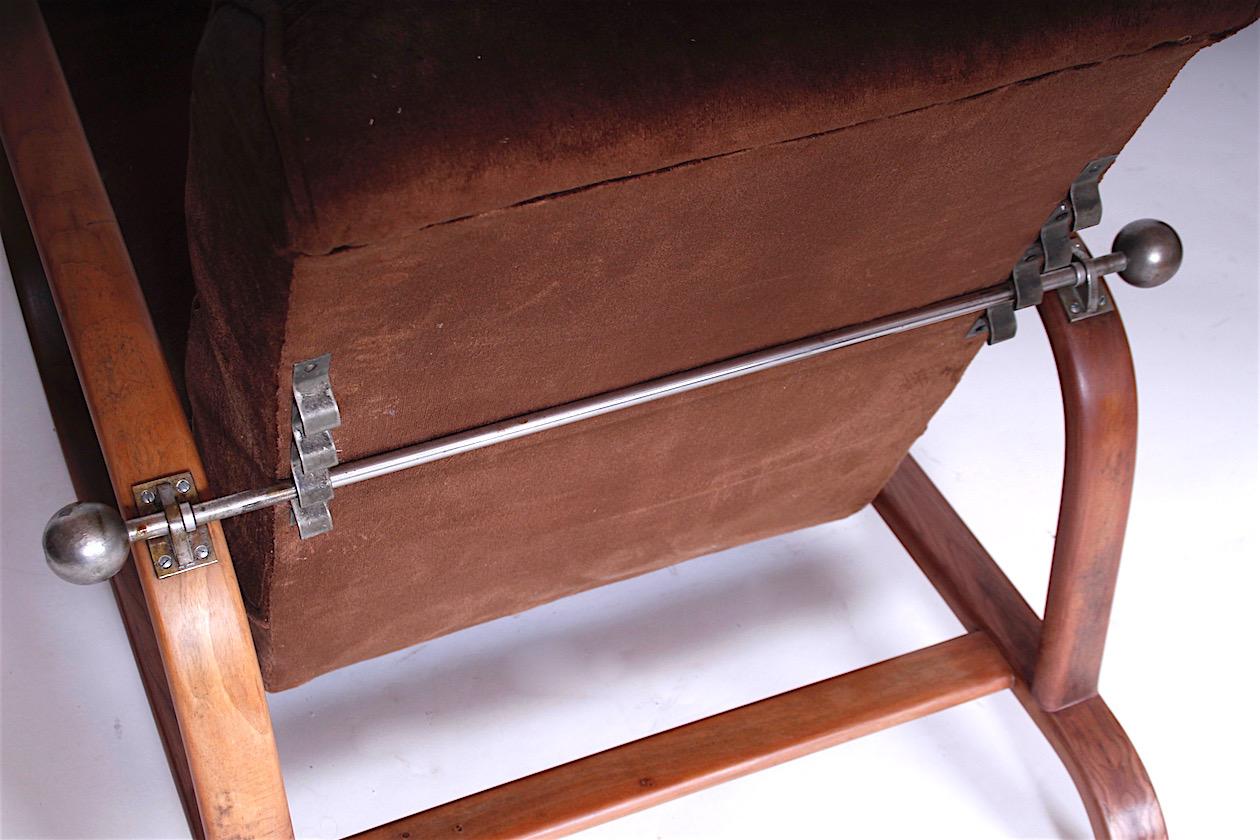 Début du 20ème siècle Ensemble rare de deux fauteuils Art Déco avec poufs, années 1920 en vente