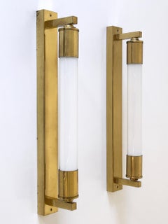 Set of Two Rare Art Deco Bauhaus Bedside Sconces or Wall Lamps Germany 1950s