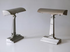 Set of Two Rare Art Deco Desk or Table Lamps from an US Cruiser Ship, 1920s