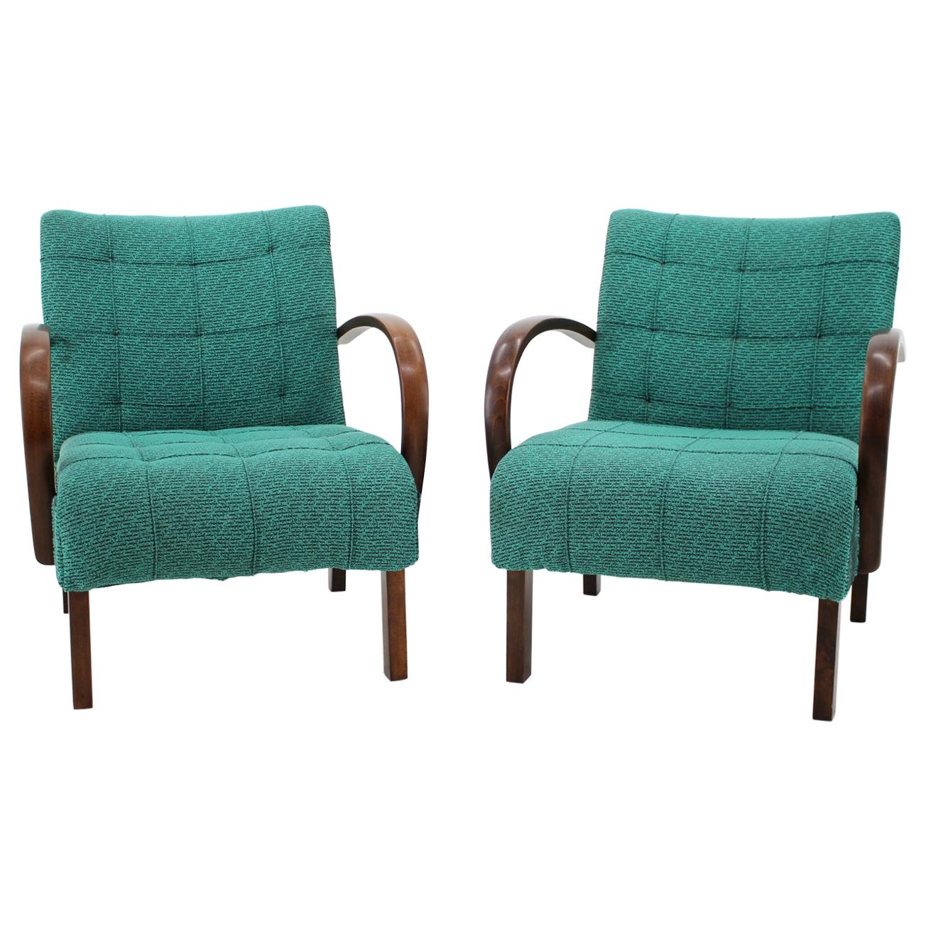 Set of Two Rare Catalog Armchairs, Thonet, 1940s