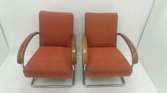 Set of Two Rare Design Armchairs Model H221, Designed by Jindřich Halabala