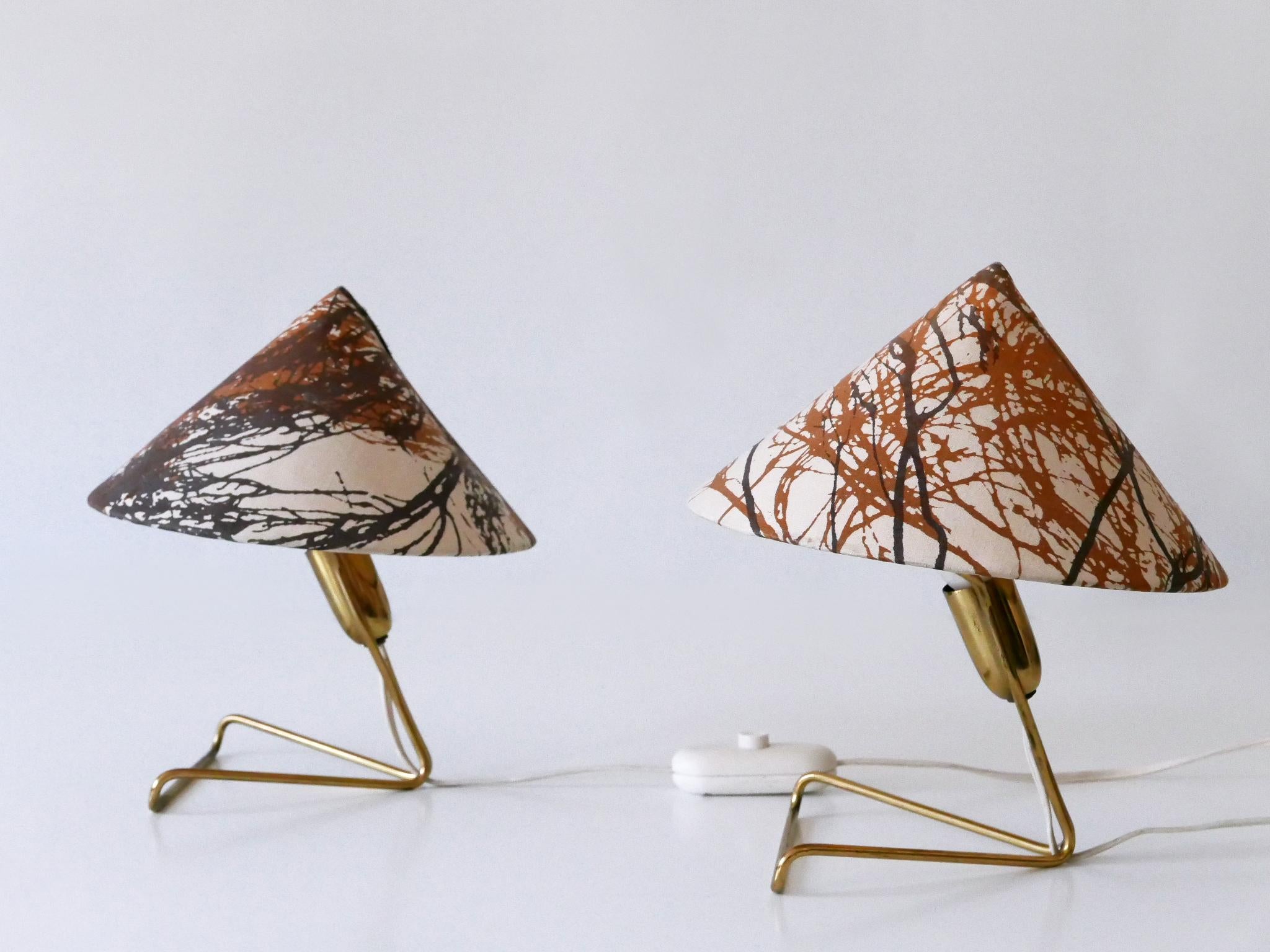 Ensemble de deux rares lampes de table ou appliques en anguille par Rupert Nikoll, Autriche, 1952 en vente 4