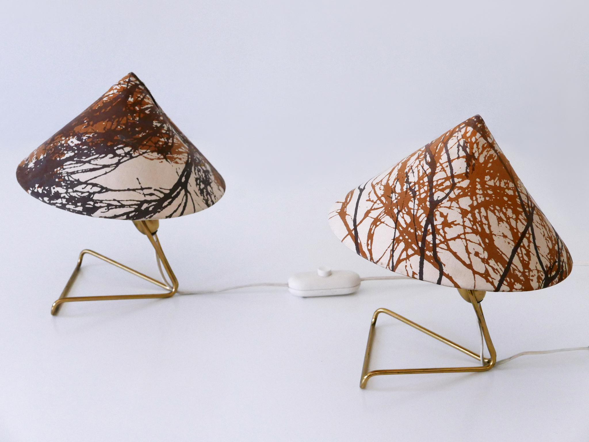 Ensemble de deux rares lampes de table ou appliques en anguille par Rupert Nikoll, Autriche, 1952 en vente 5