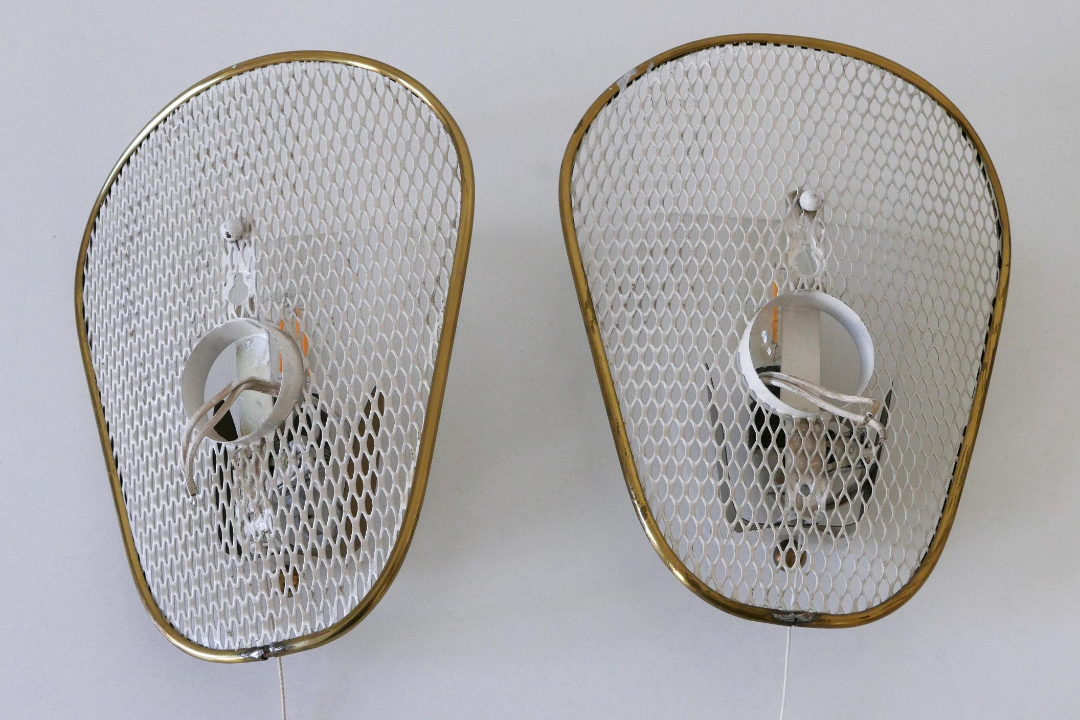 Set of Two Rare & Elegant Mid-Century Modern Sconces or Wall Lamps Germany 1950s For Sale 13