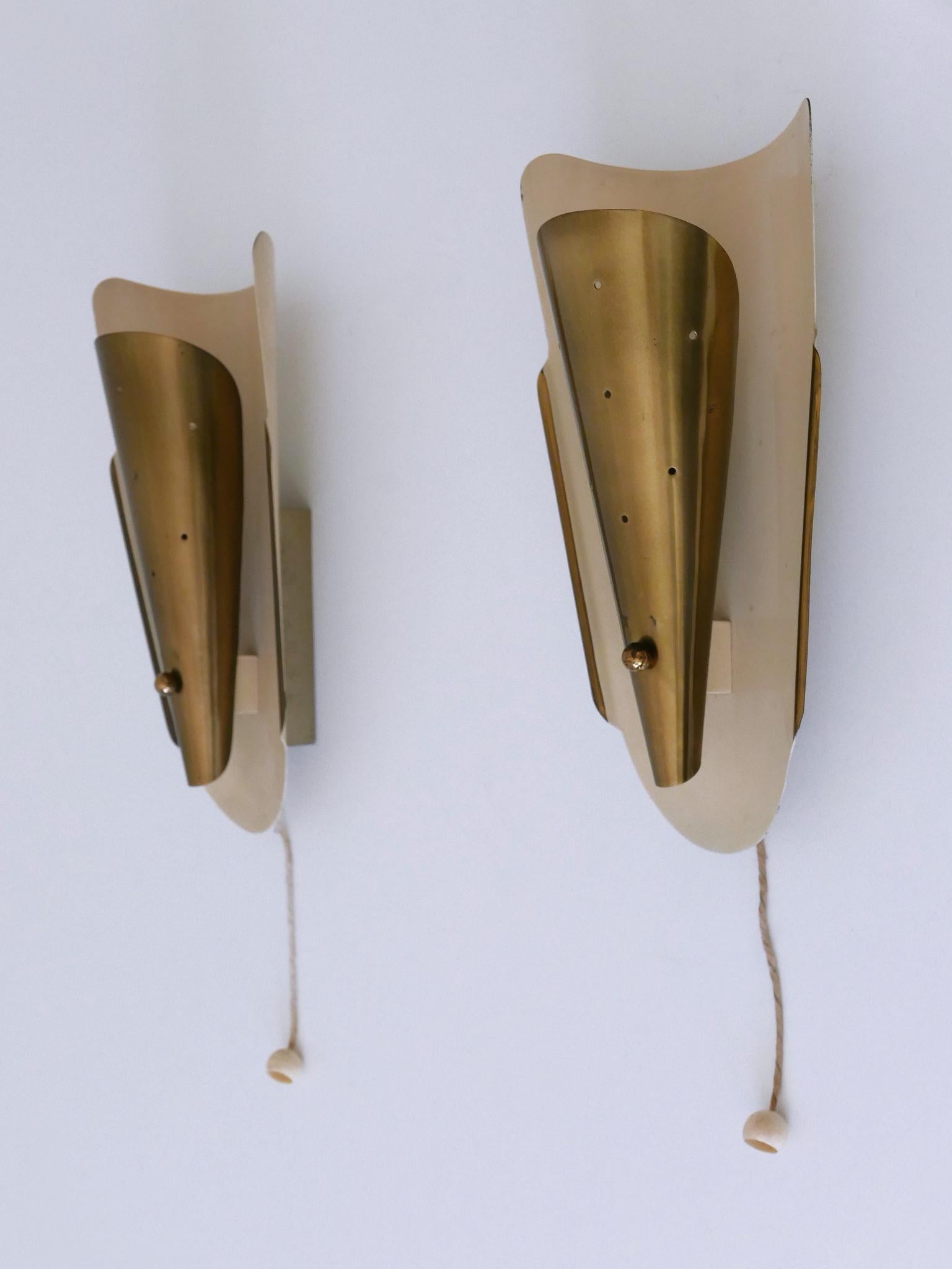Set of Two Rare & Highly Decorative Mid-Century Modern Sconces Germany 1950s For Sale 6